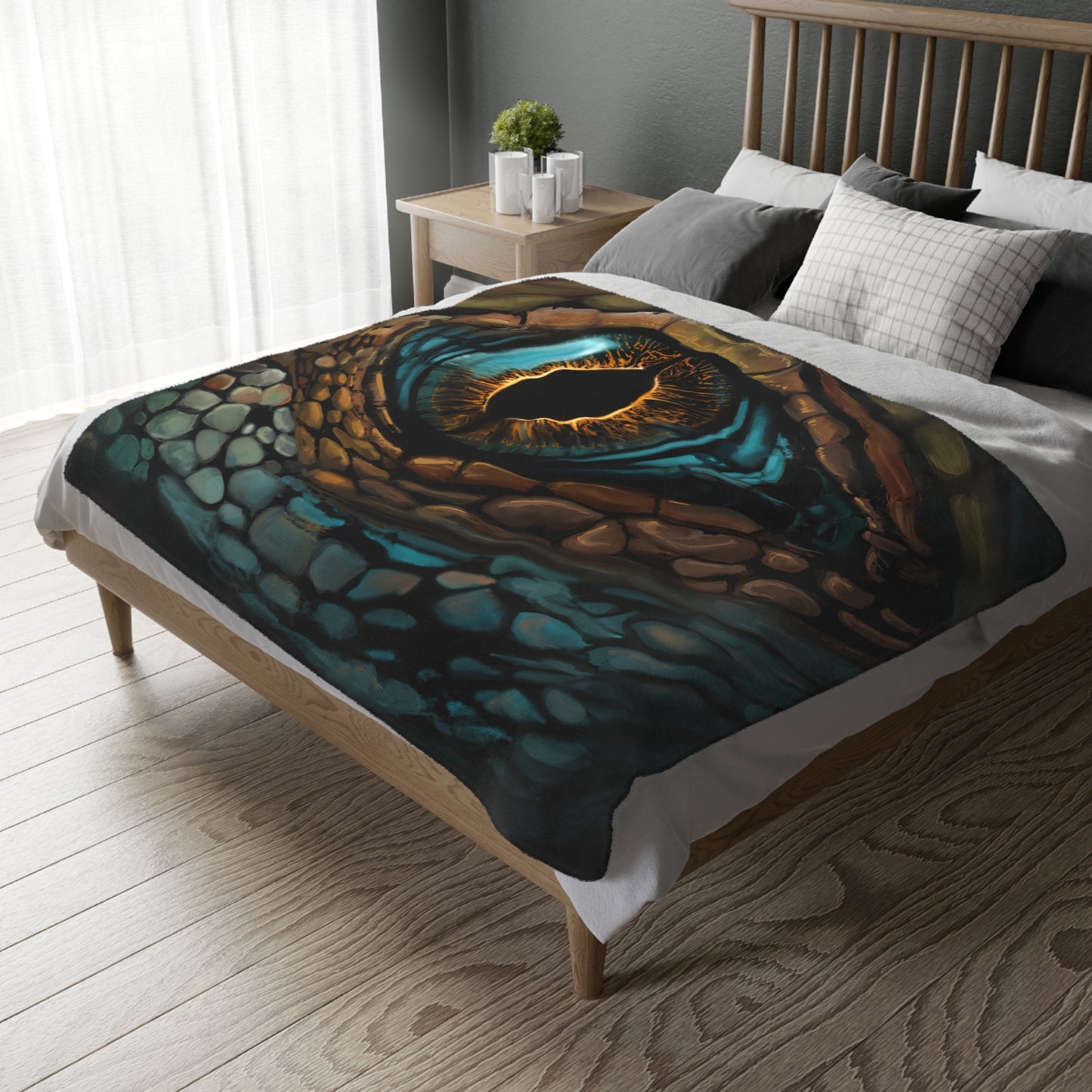 Ancient Eye Velveteen Minky Blanket (Two-sided print)