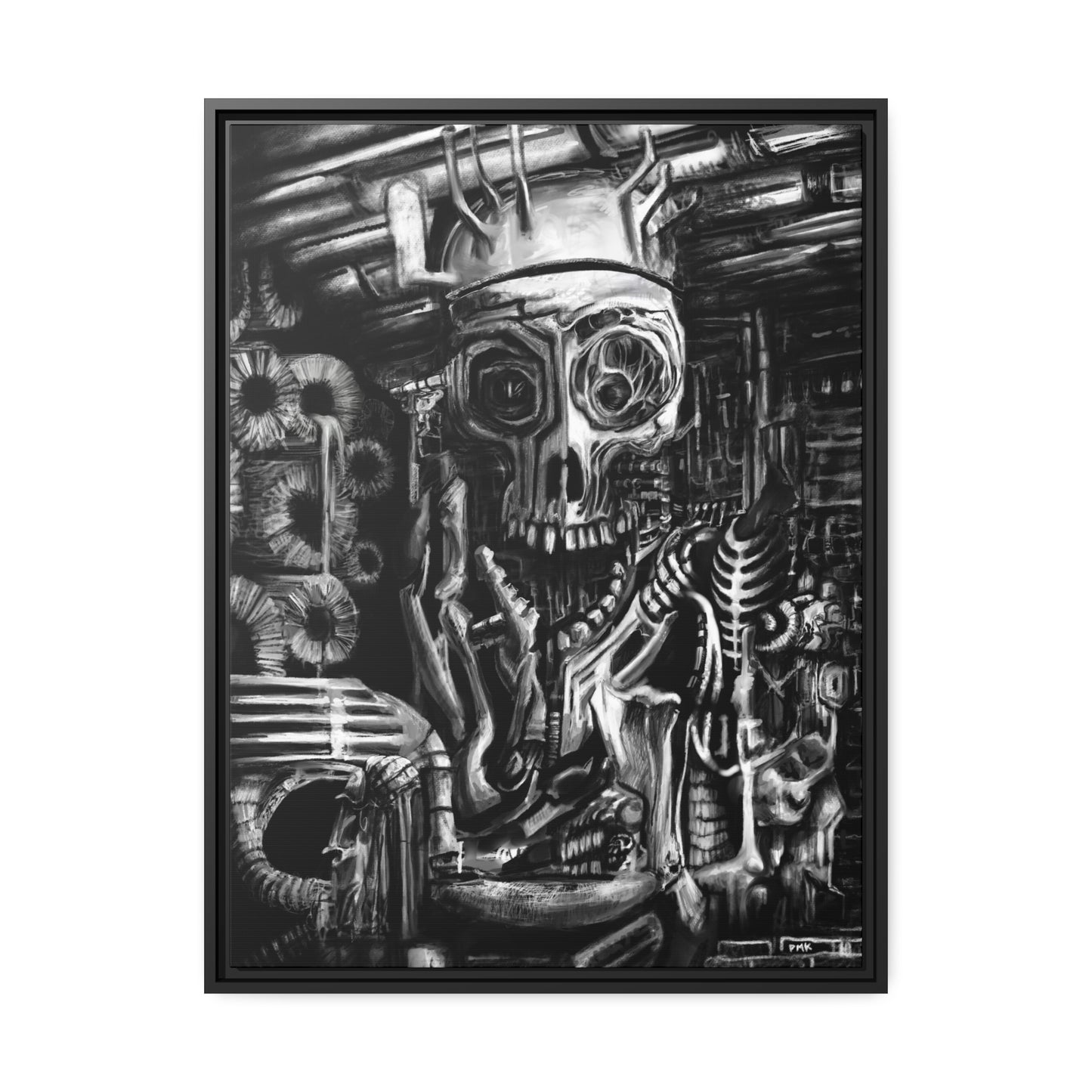 Biomechanical Mass Matte Canvas, Black Frame