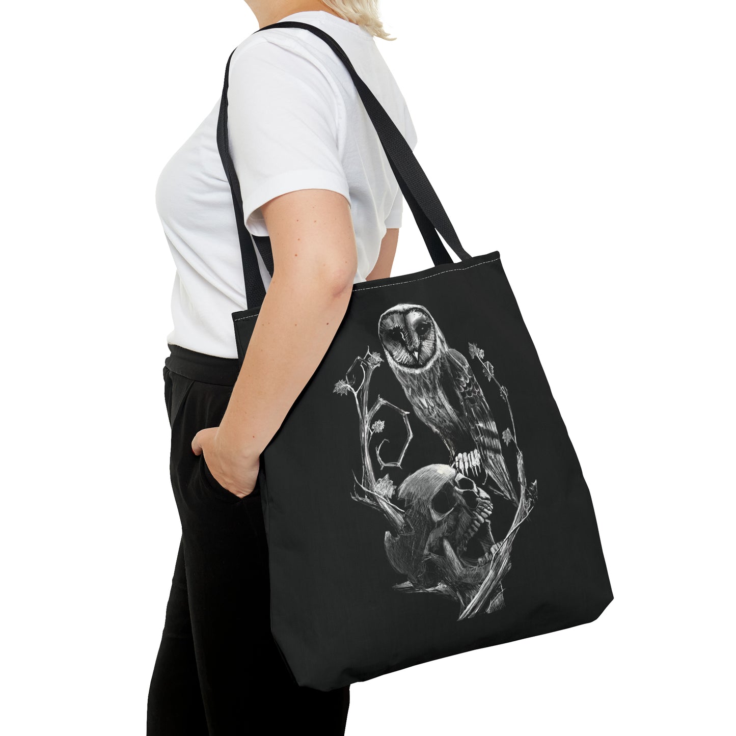 Skull and Owl Tote Bag