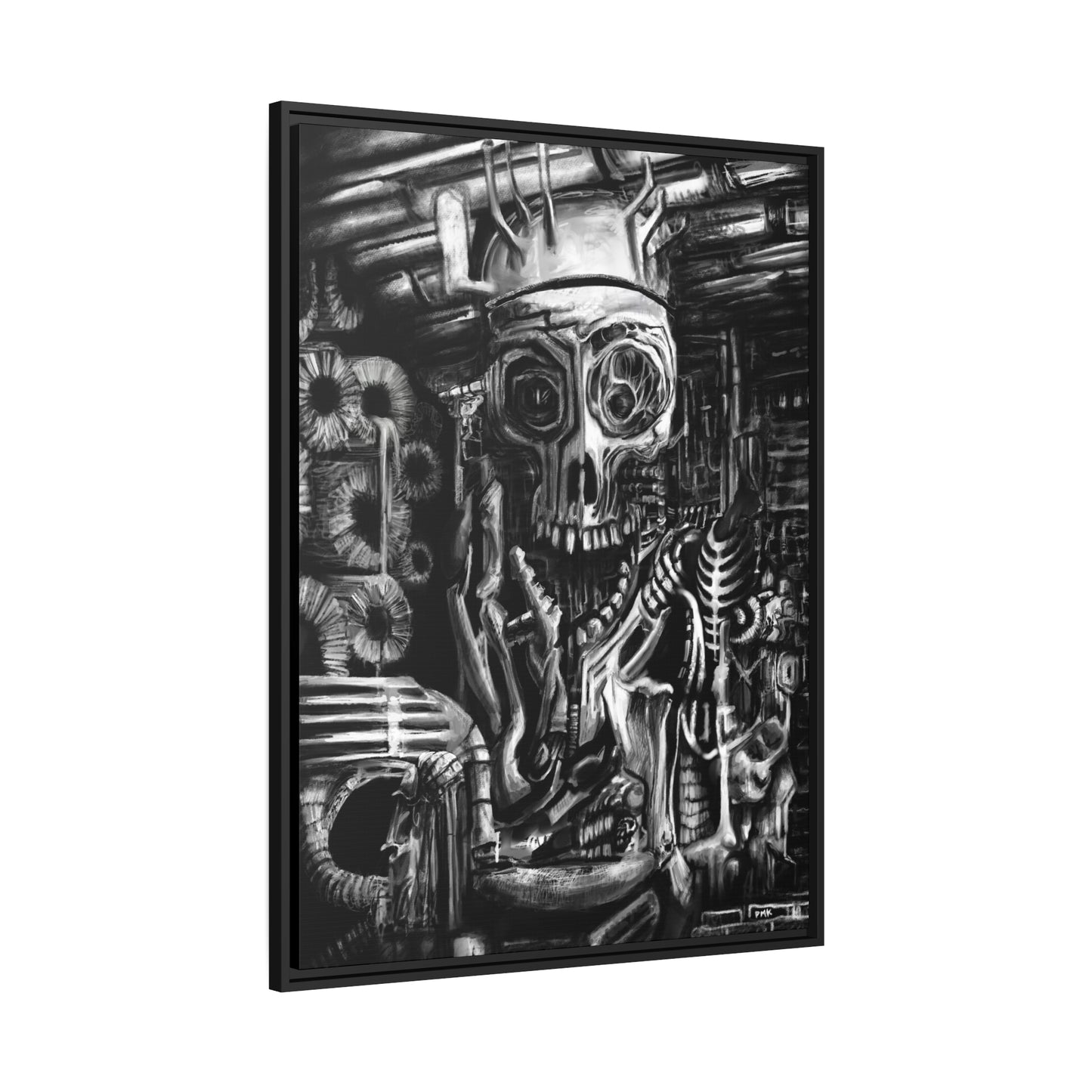 Biomechanical Mass Matte Canvas, Black Frame