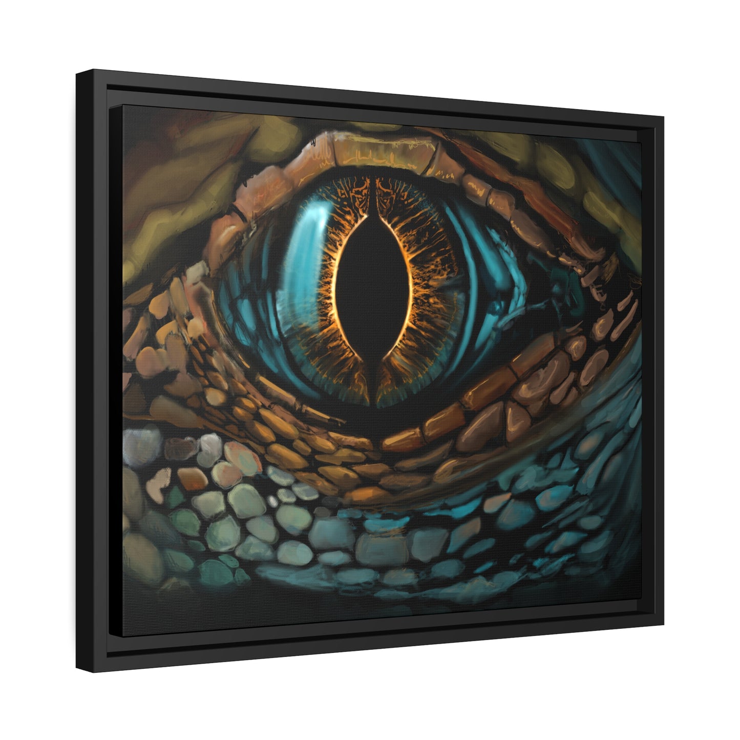 Ancient Eye Matte Canvas, Black Frame