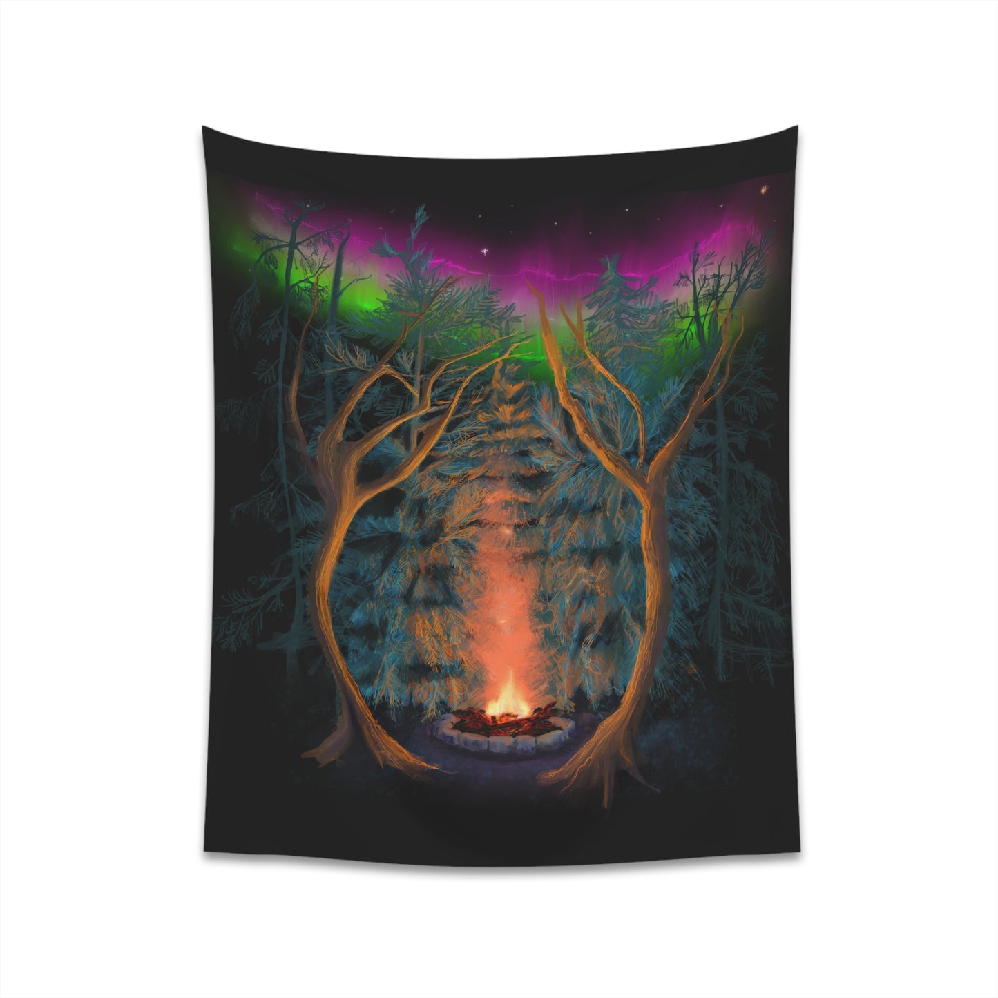 Northwoods Campfire Wall Tapestry