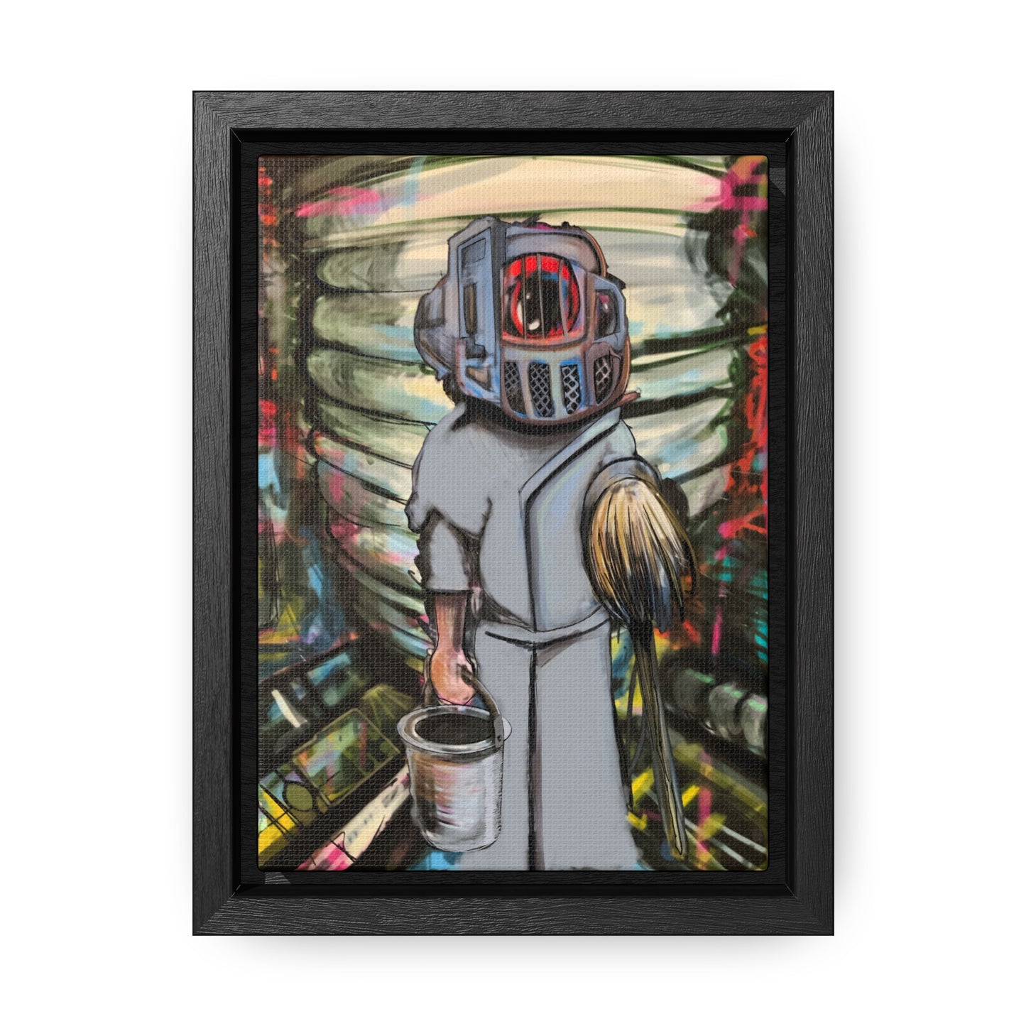 Space Janitor Framed Gallery Canvas Wrap