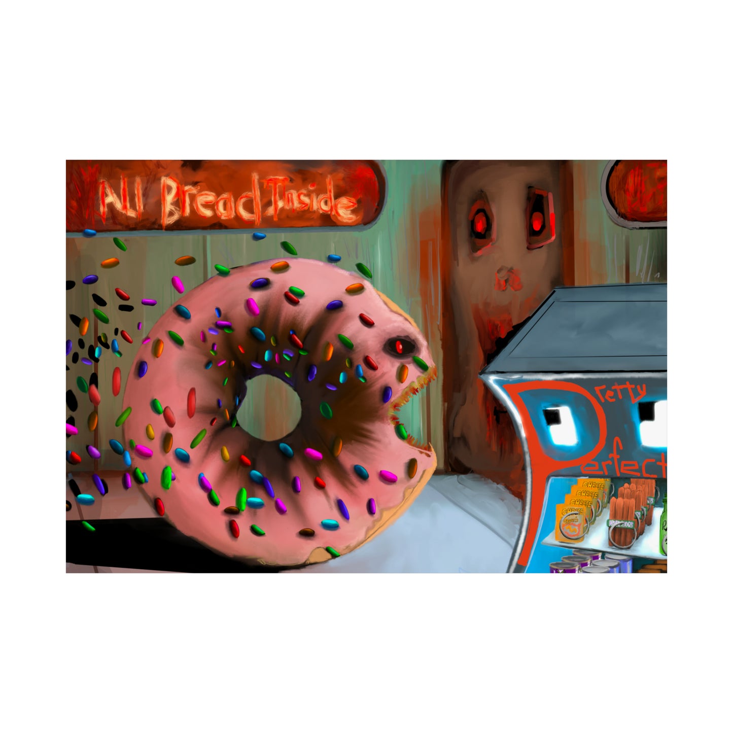Baaad Donut! Matte Poster