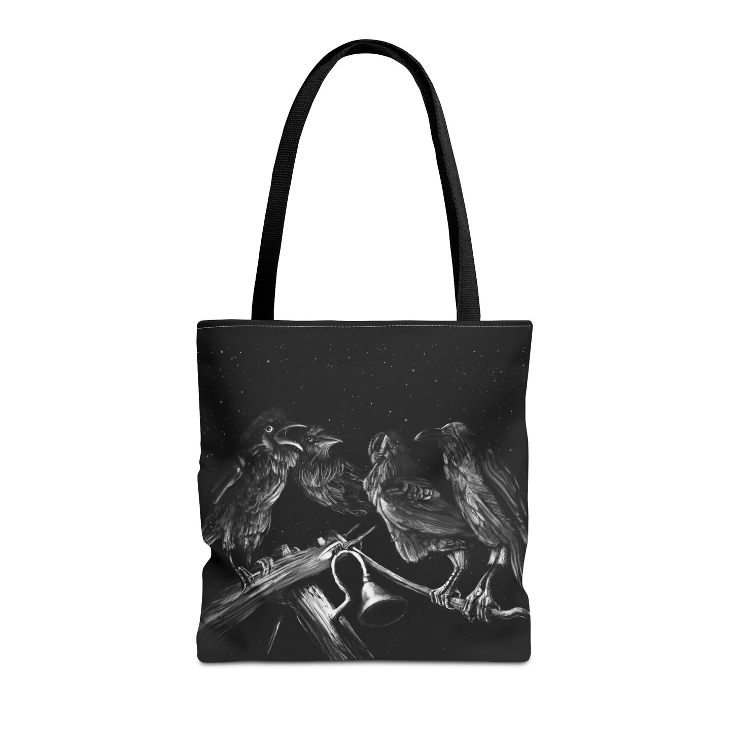 Ravens Muse at the Stars Tote Bag