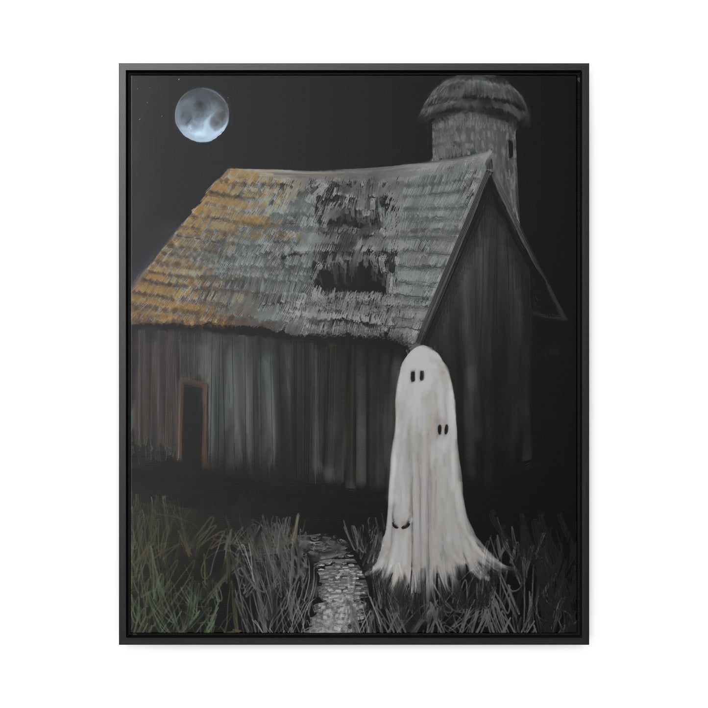 Haunted Barn Gallery Canvas Wrap, Vertical Frame