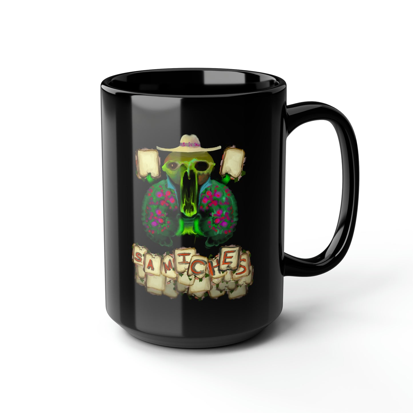 Samiches! Black Mug, 15oz