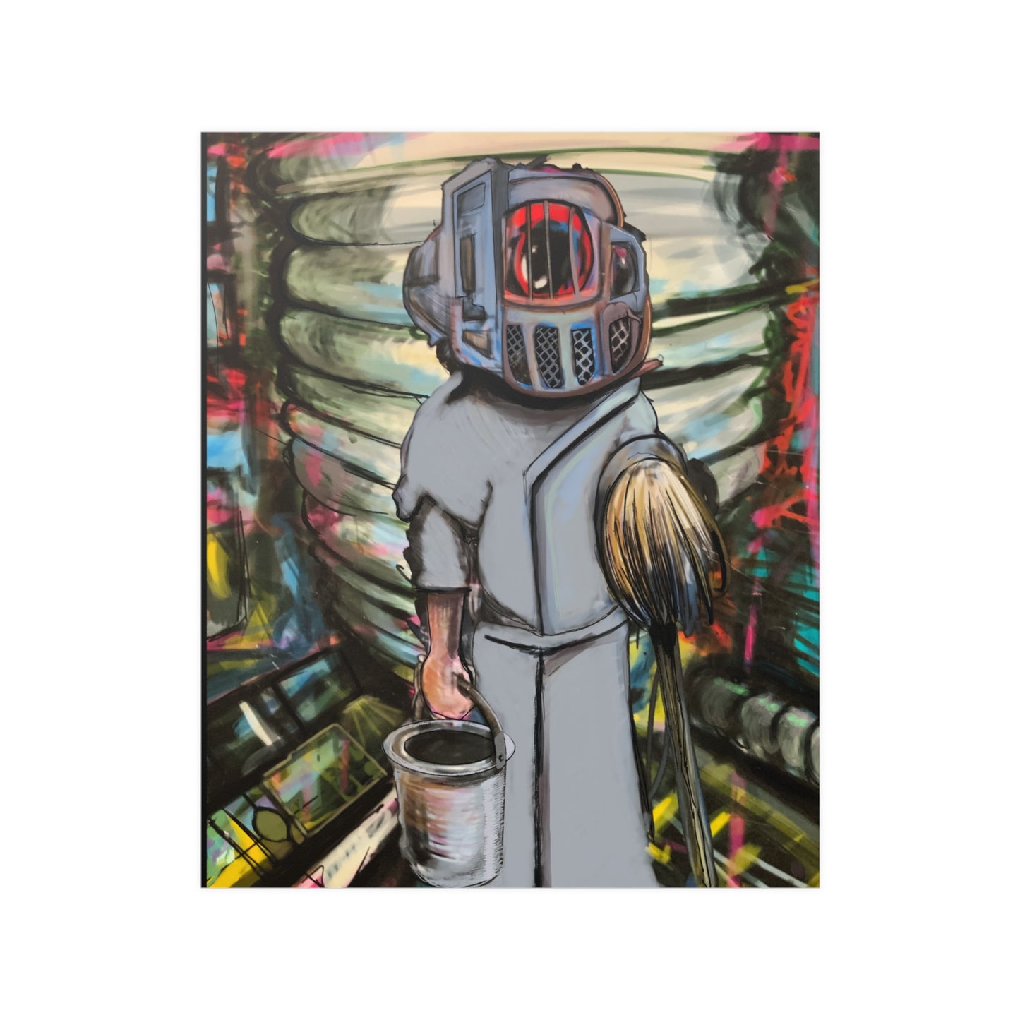 Space Janitor Satin Poster