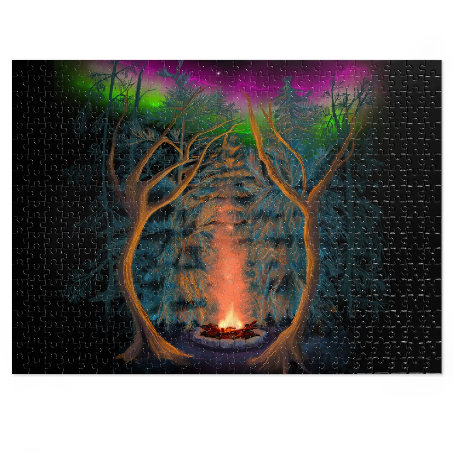 Northwoods Campfire Jigsaw Puzzle (110, 252, 500,1000-Piece)