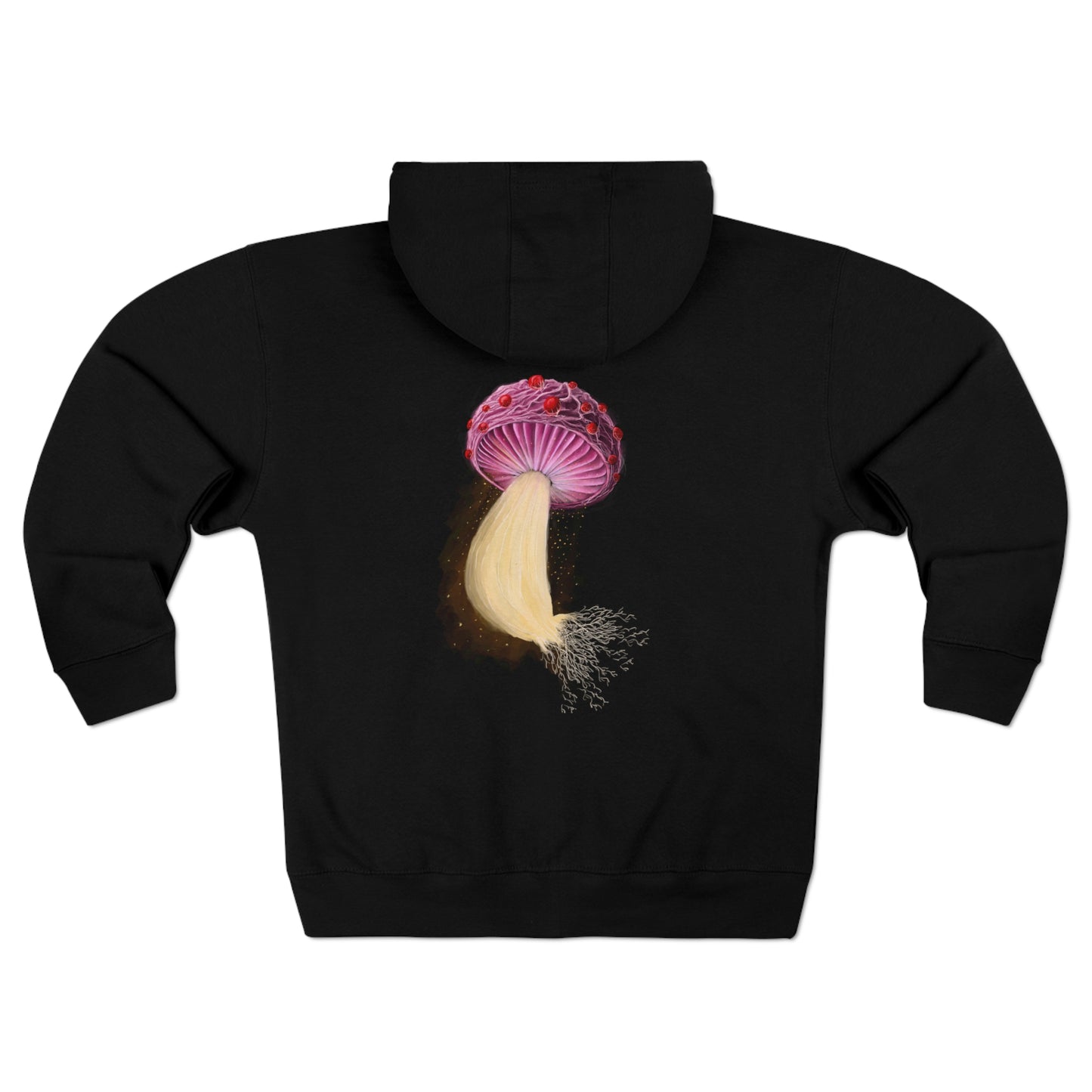 Mushroom with Spores Unisex Premium Full Zip Hoodie
