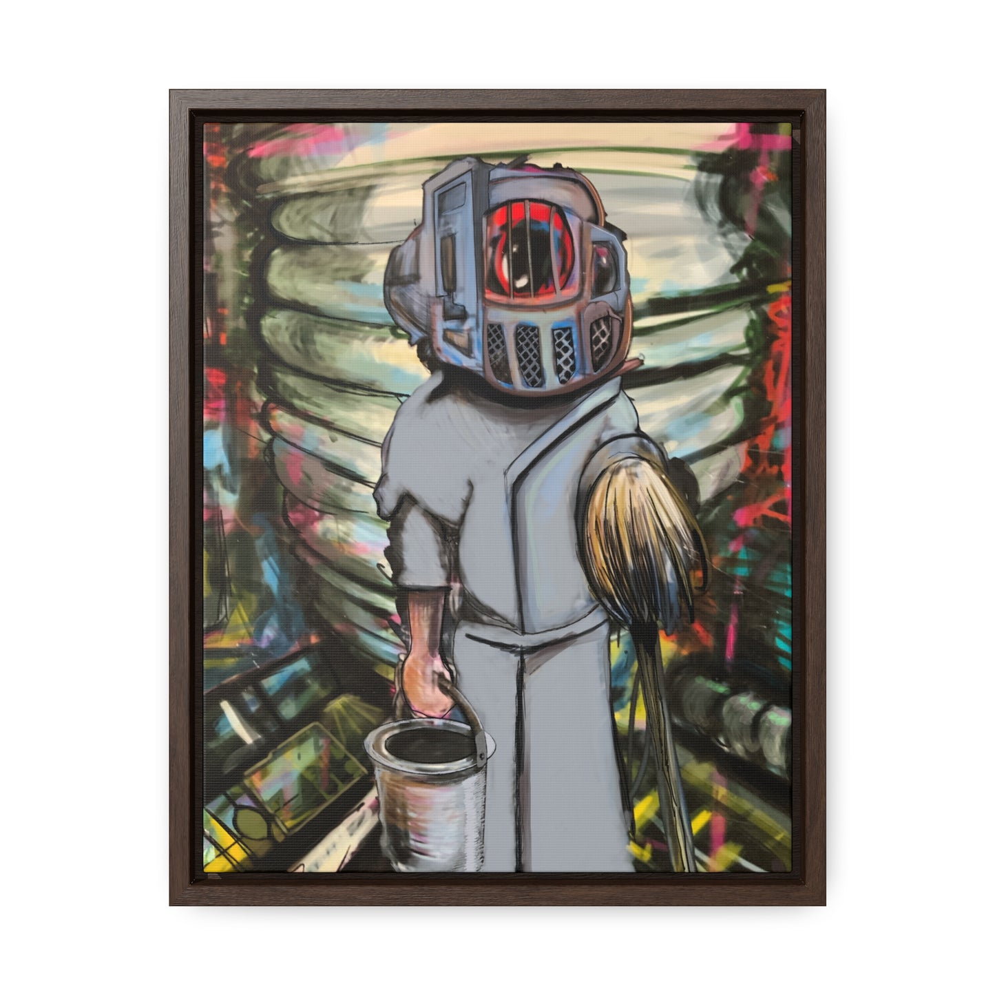 Space Janitor Framed Gallery Canvas Wrap