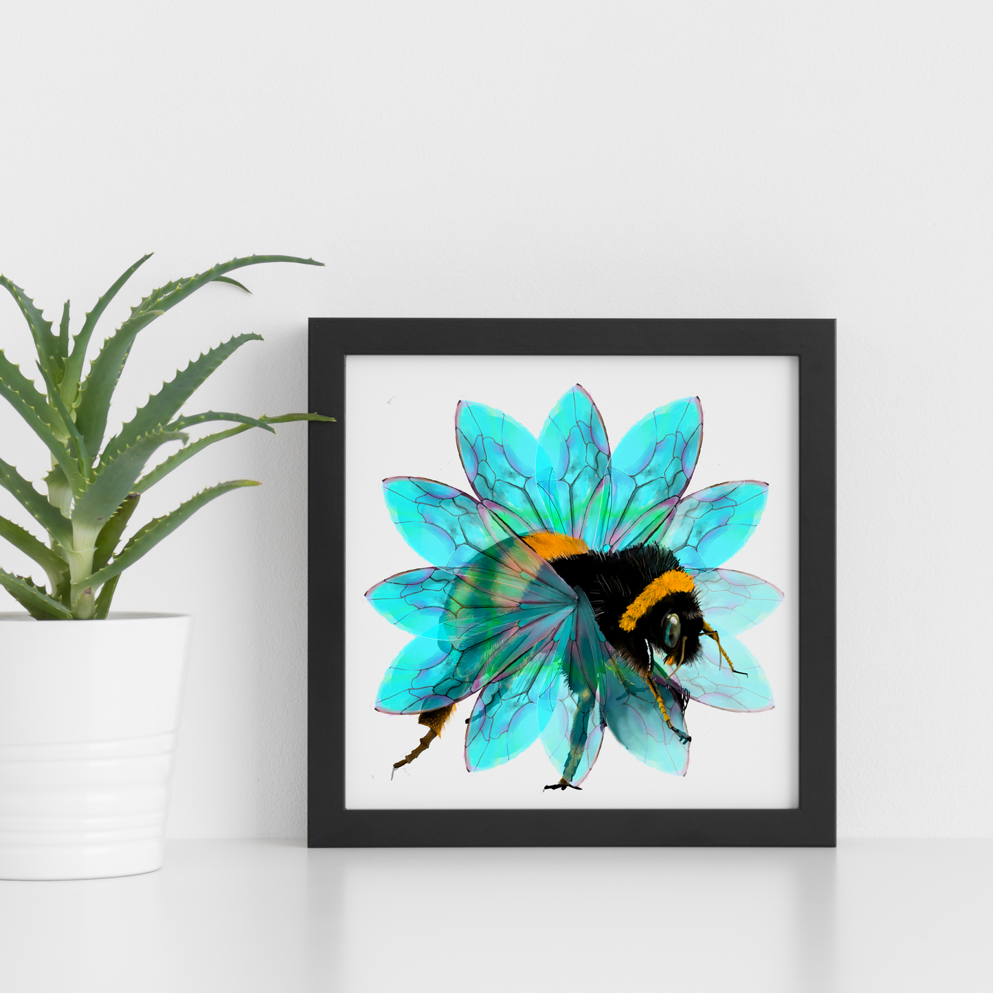 Bee in the Flower Print