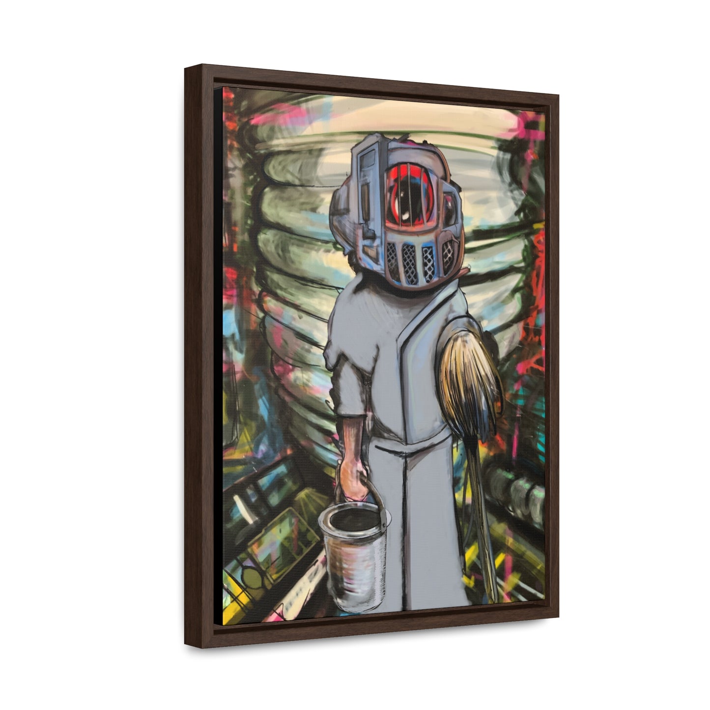 Space Janitor Framed Gallery Canvas Wrap
