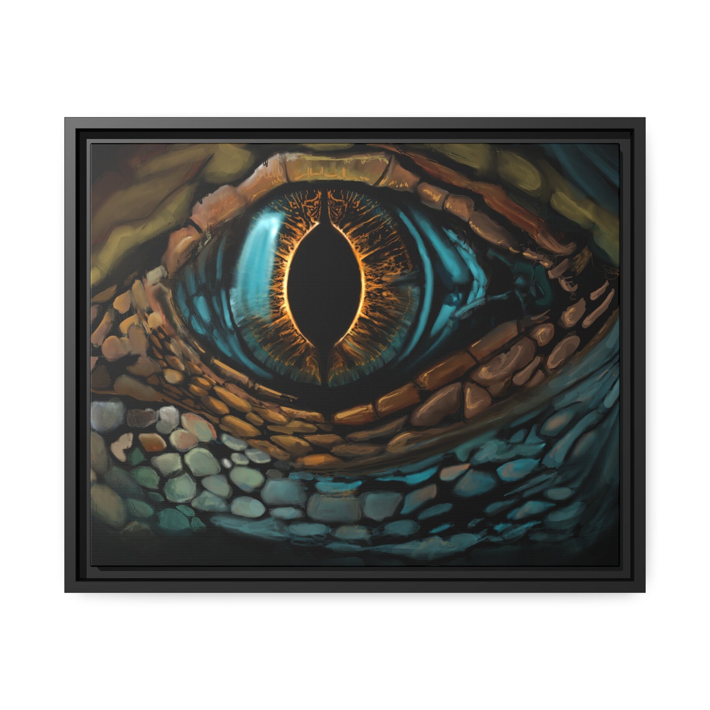 Ancient Eye Matte Canvas, Black Frame