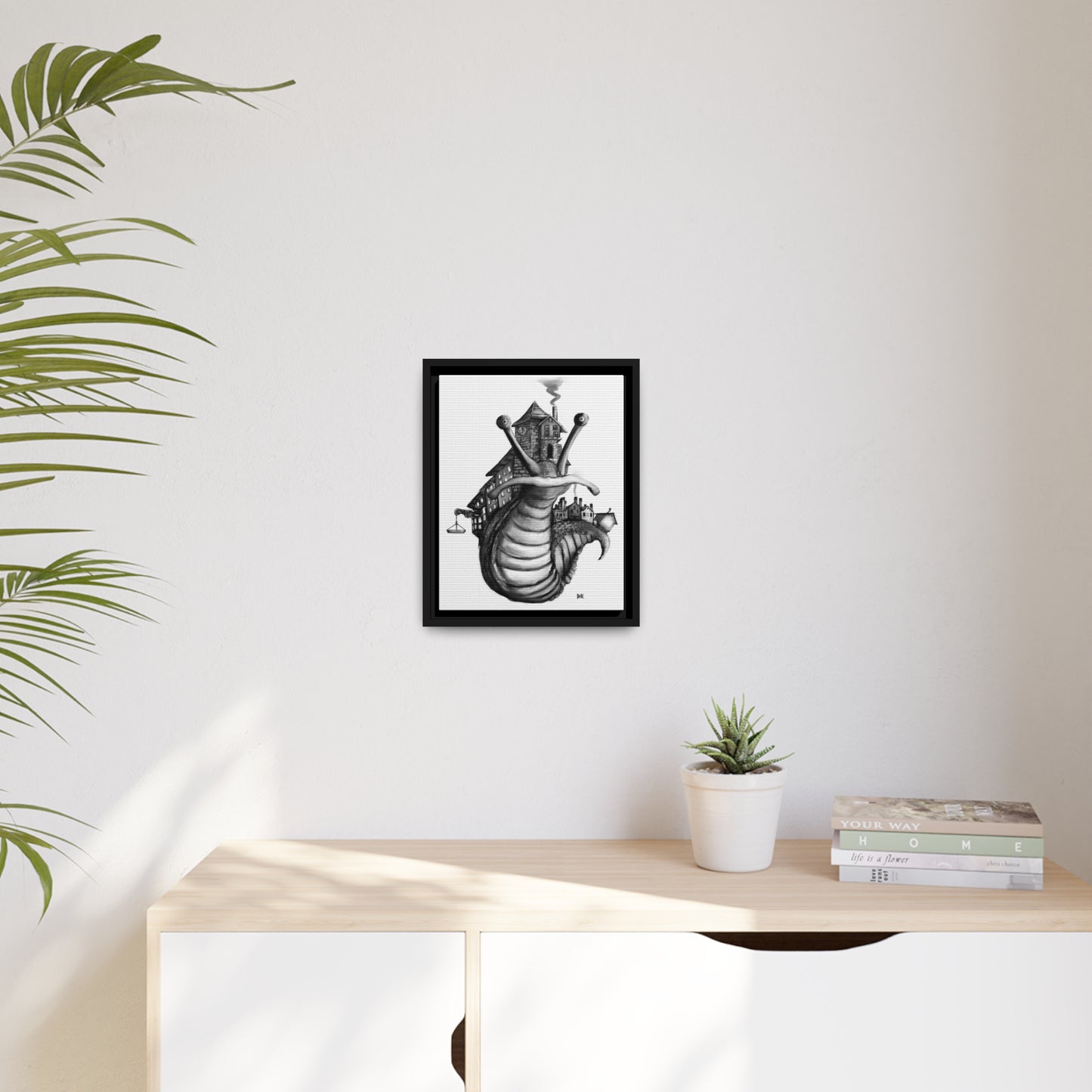 City Slug Matte Canvas, Black Frame