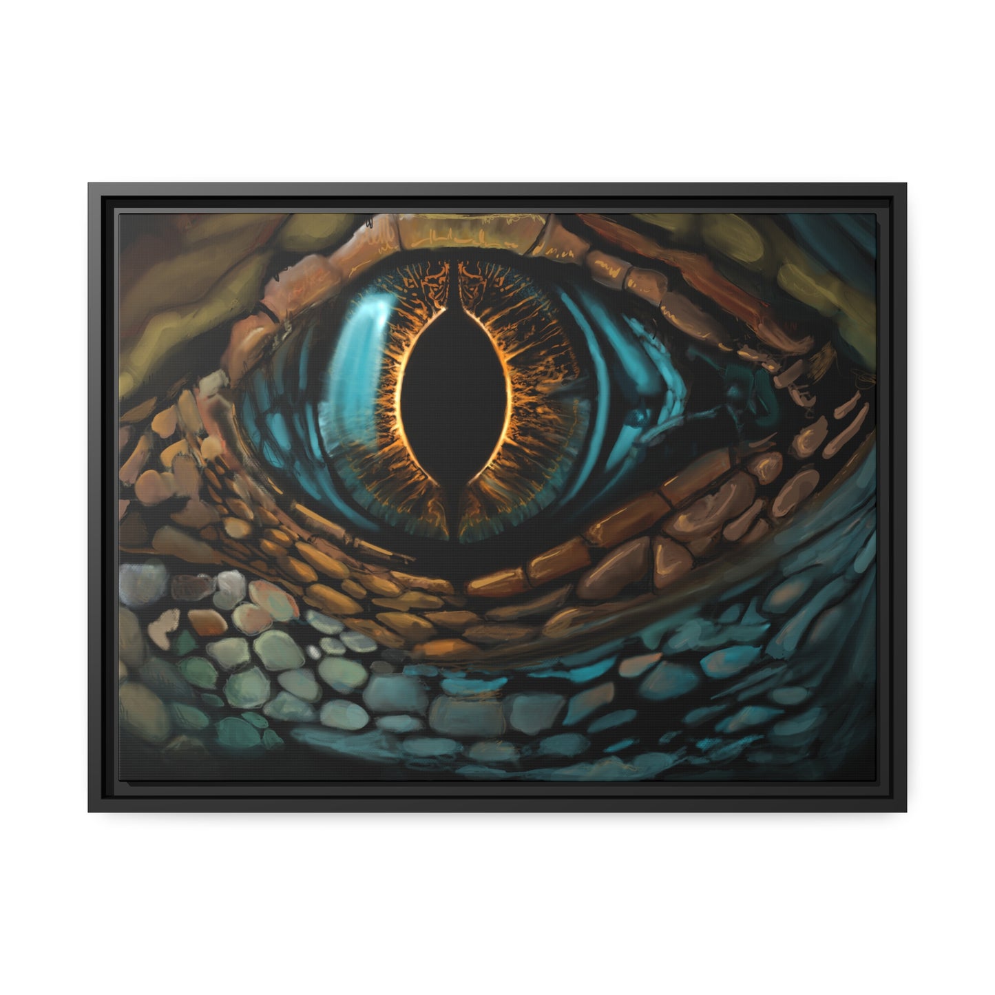 Ancient Eye Matte Canvas, Black Frame