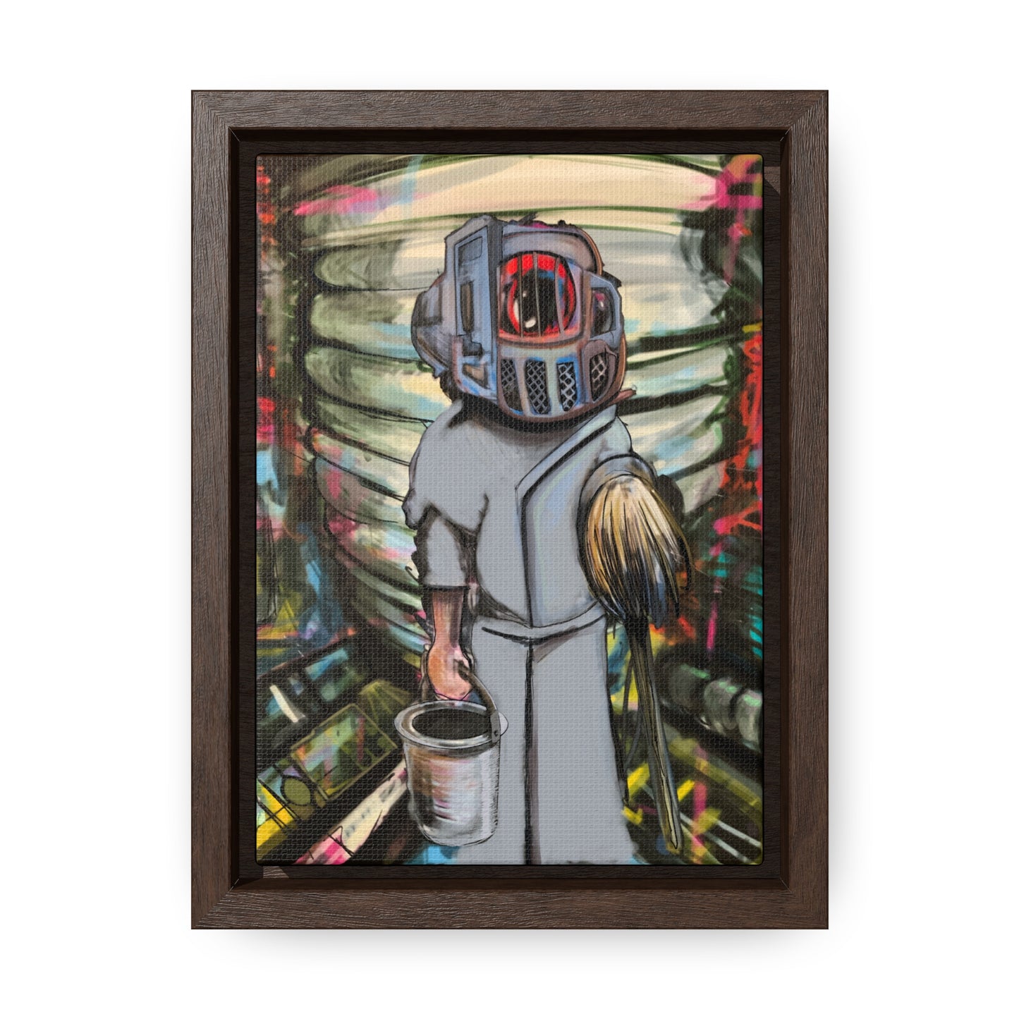 Space Janitor Framed Gallery Canvas Wrap