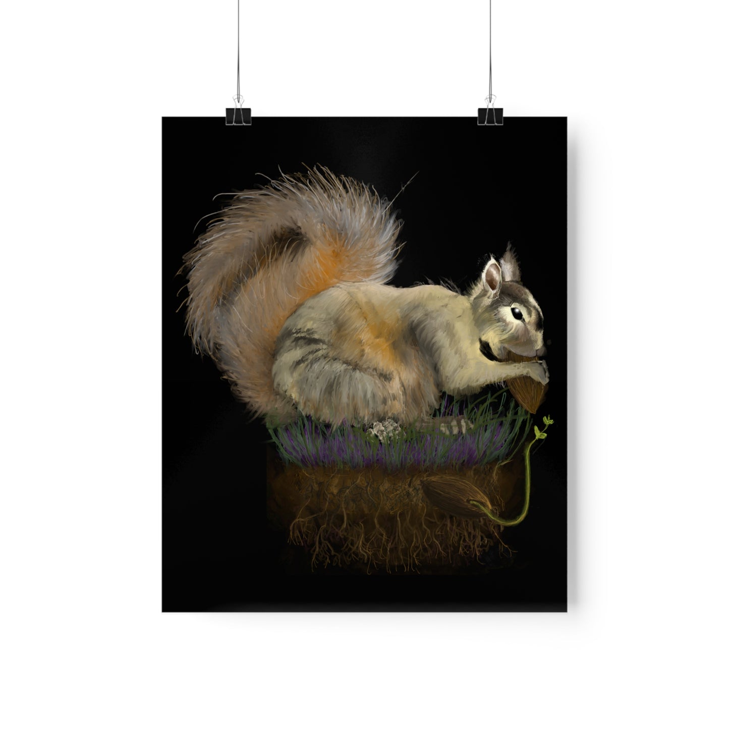 Fluffy Tree Planter Premium Matte Vertical Poster