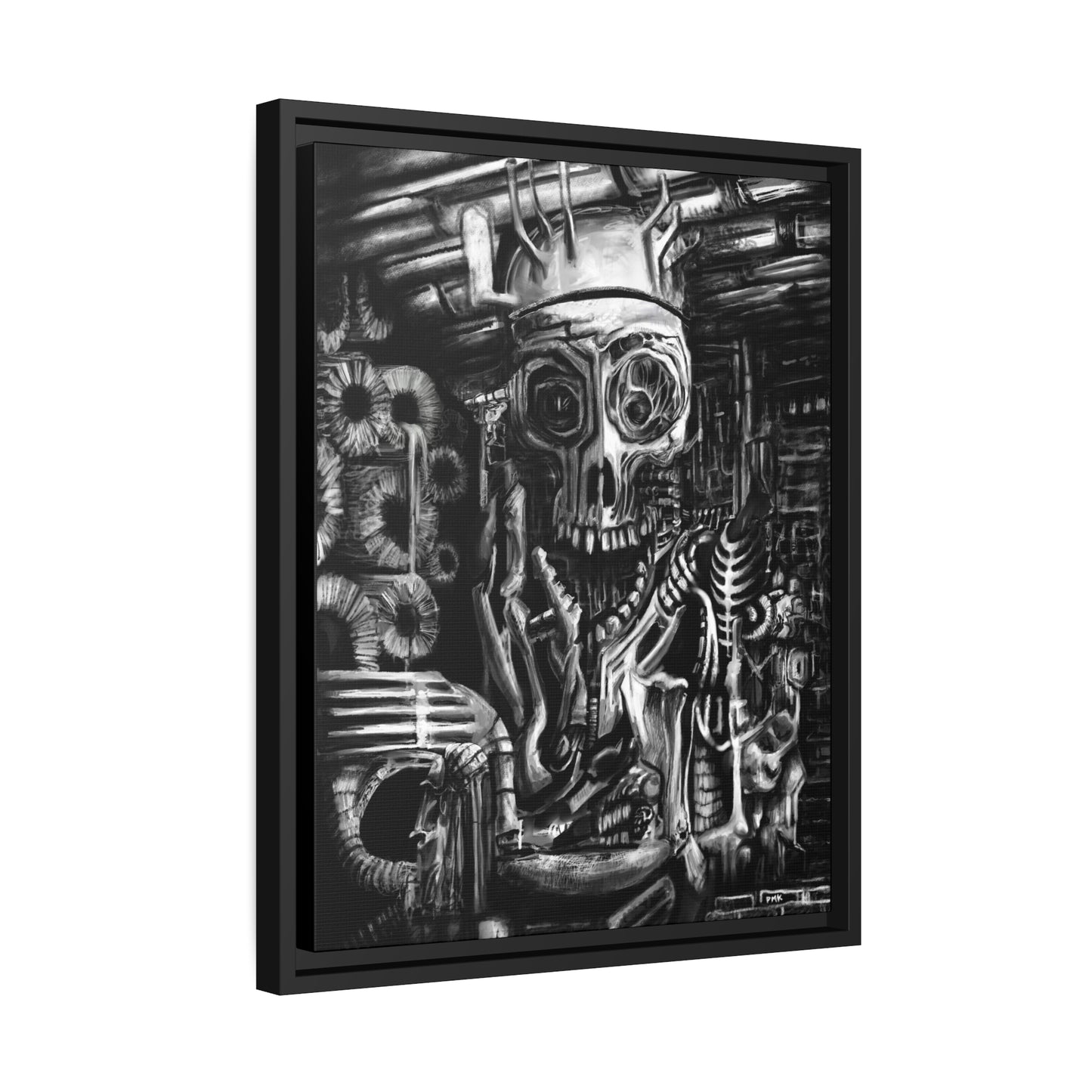 Biomechanical Mass Matte Canvas, Black Frame