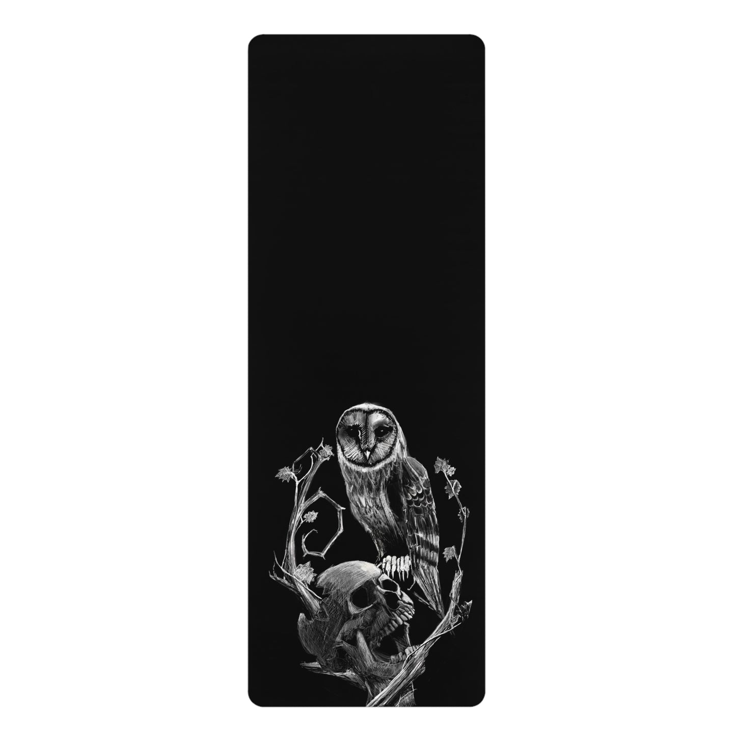 Skull and Owl Rubber Yoga Mat