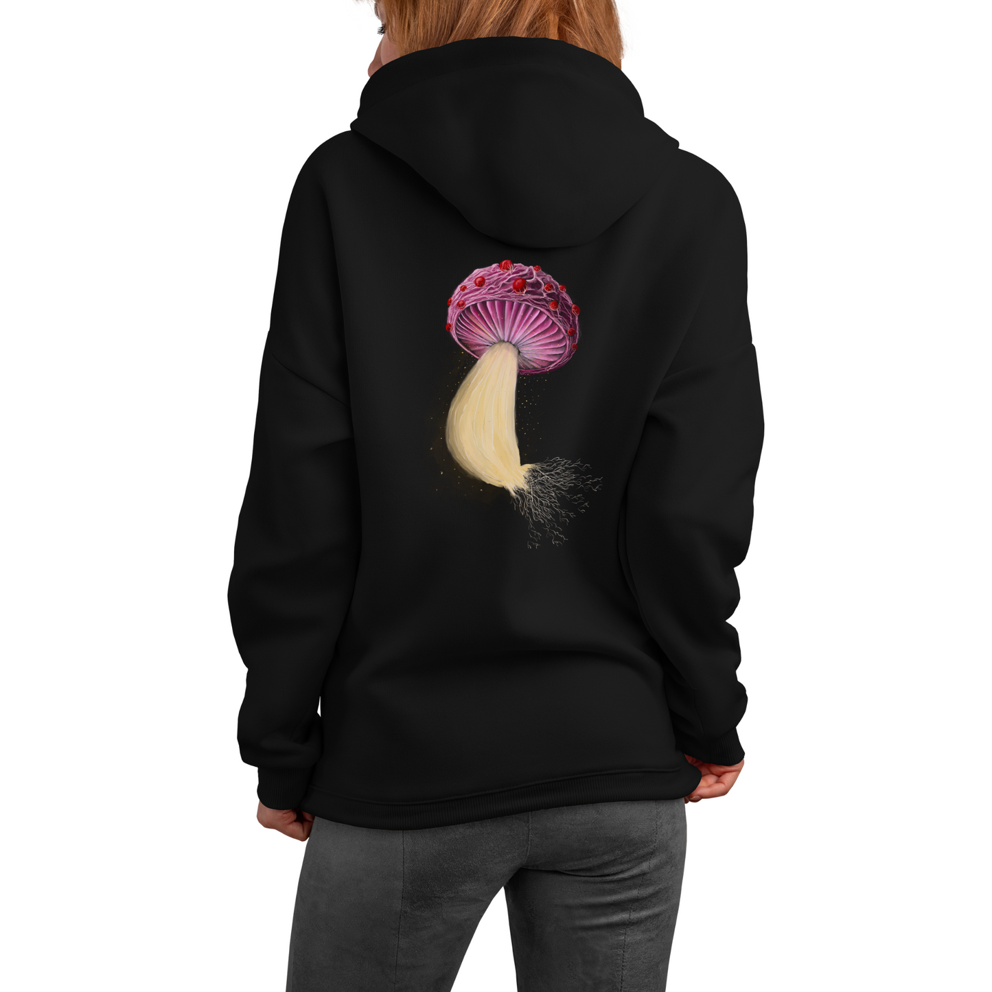 Mushroom with Spores Unisex Premium Full Zip Hoodie