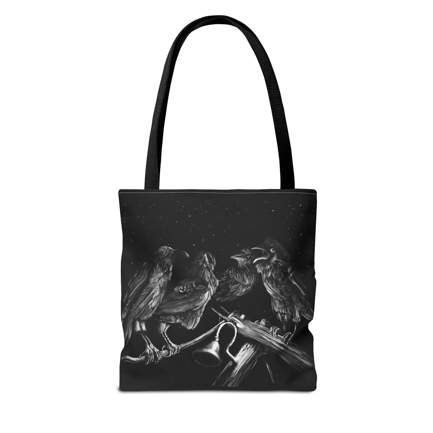 Ravens Muse at the Stars Tote Bag