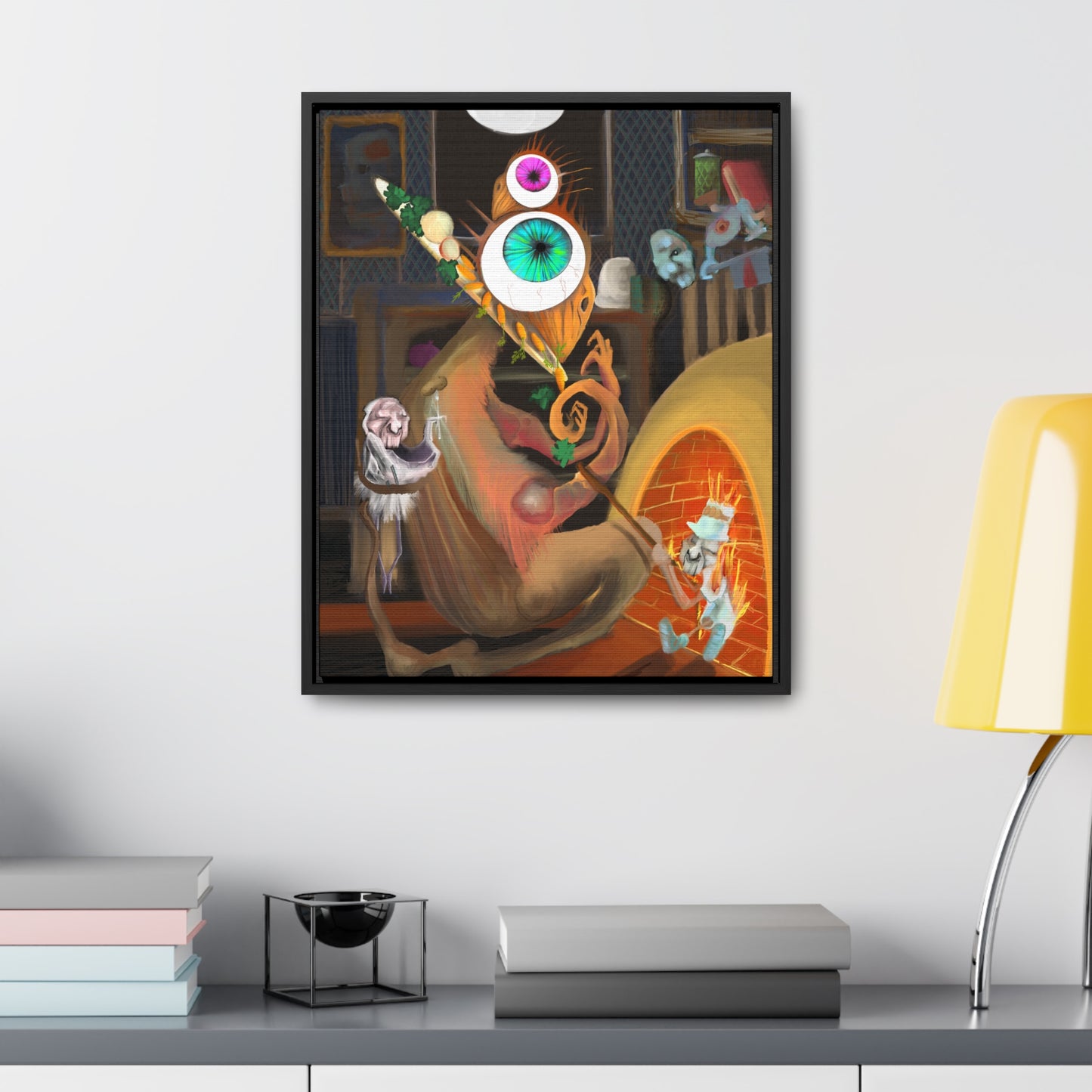 Bird Banquet Framed Gallery Canvas Wrap