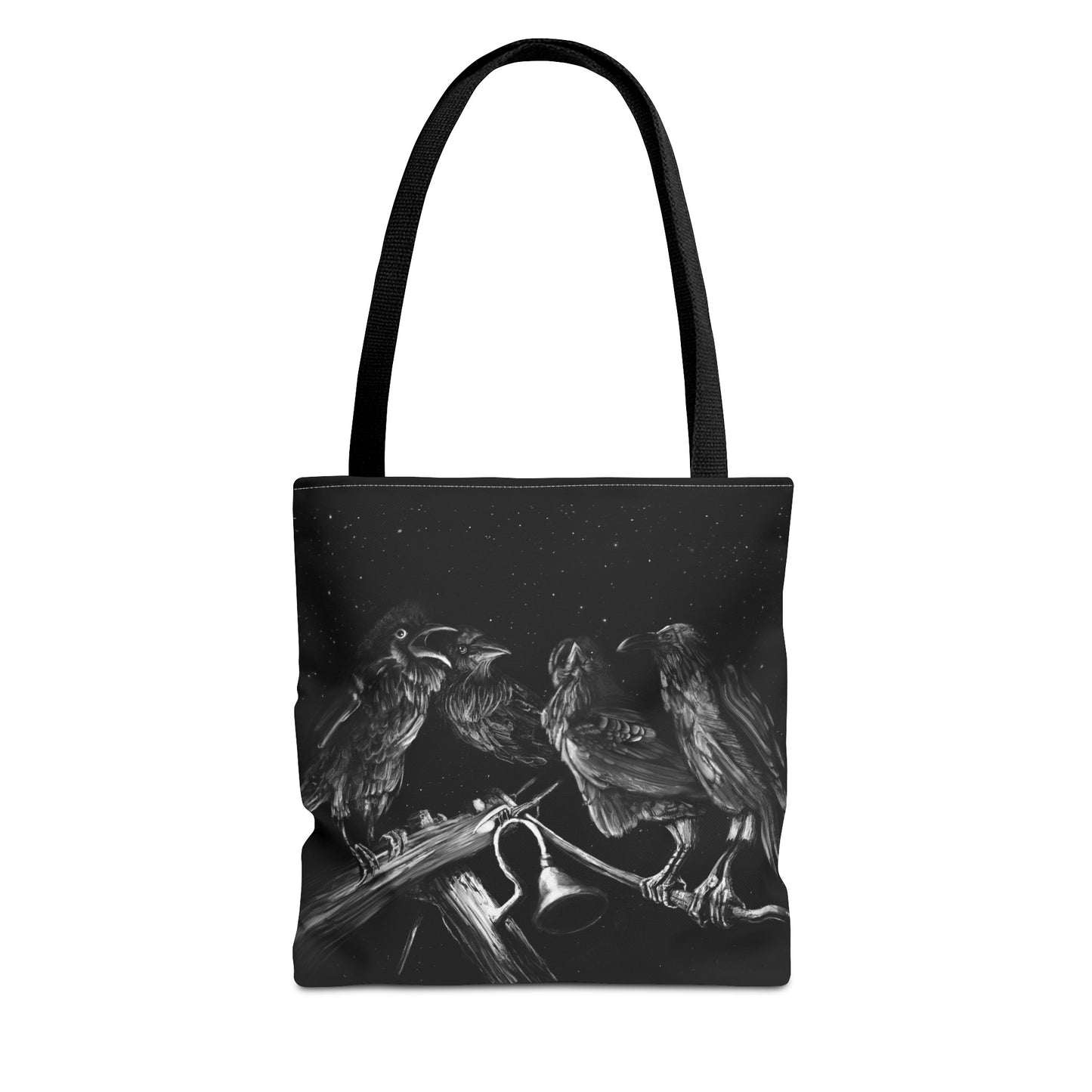 Ravens Muse at the Stars Tote Bag
