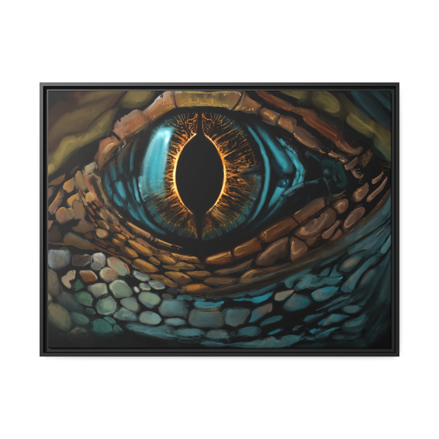 Ancient Eye Matte Canvas, Black Frame