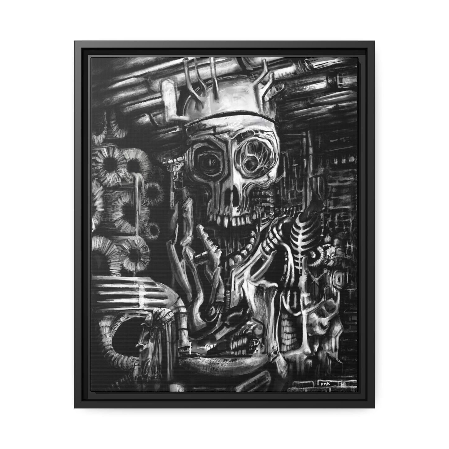 Biomechanical Mass Matte Canvas, Black Frame