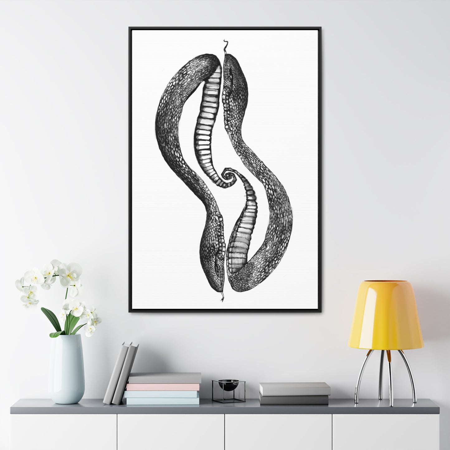 Snake Duo Gallery Canvas Wraps, Vertical Frame