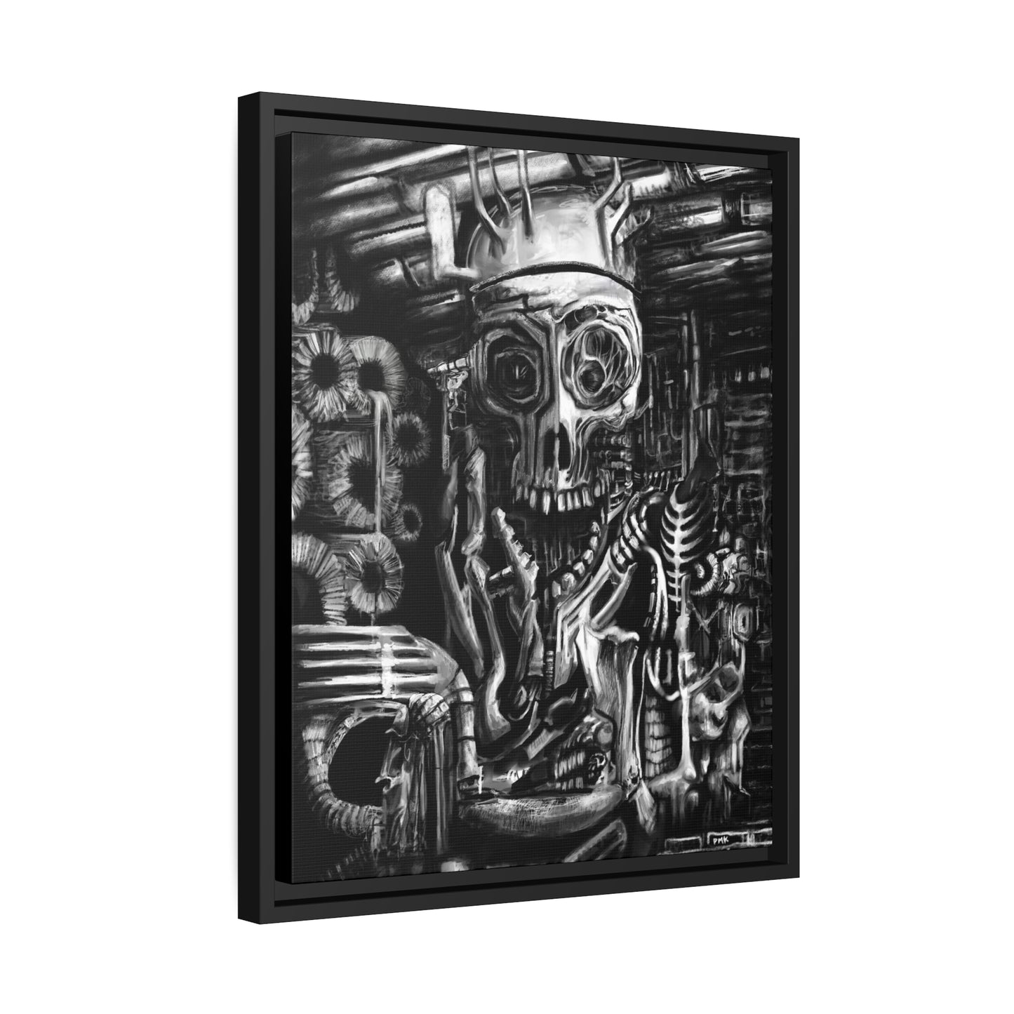Biomechanical Mass Matte Canvas in Black Frame