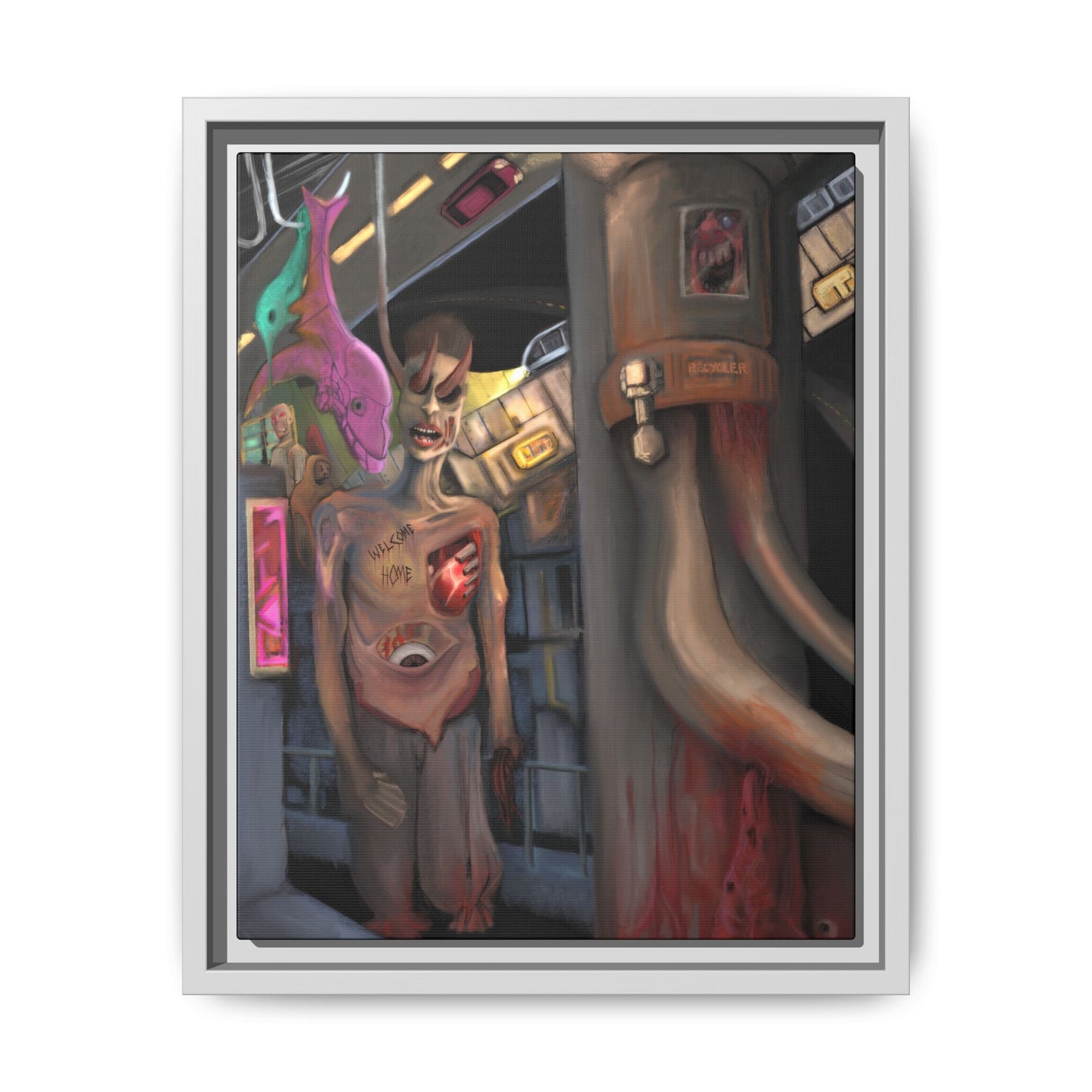 Welcome Home Matte Canvas, Framed (Multi-color)