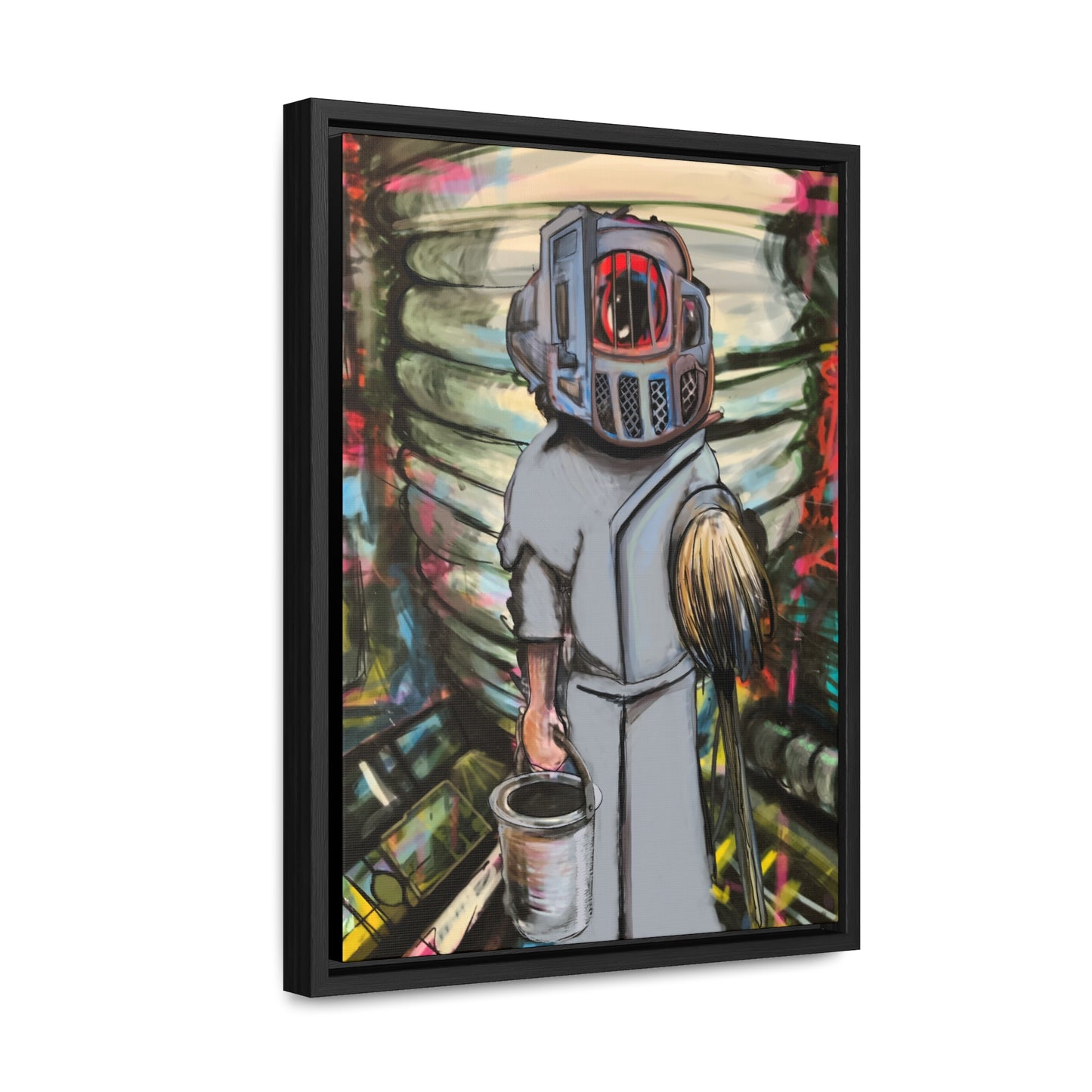 Space Janitor Framed Gallery Canvas Wrap
