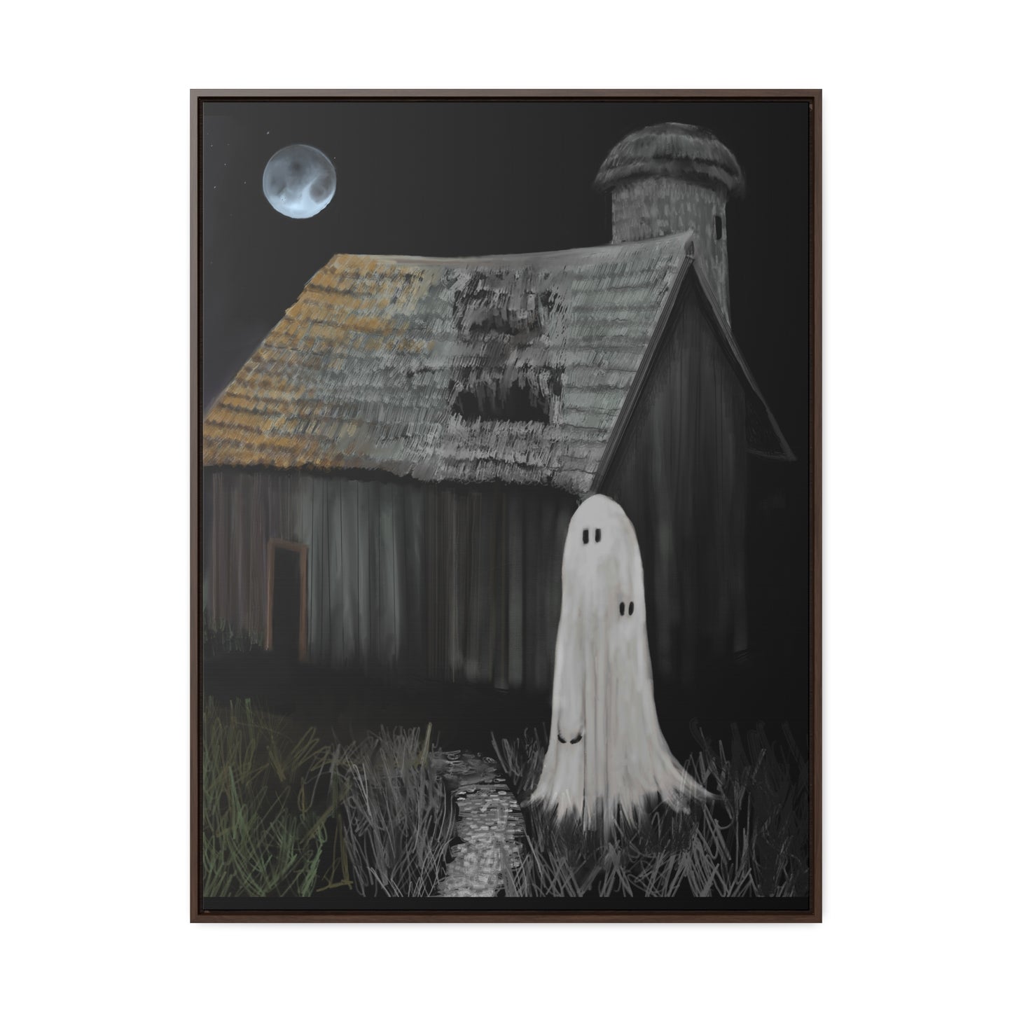 Haunted Barn Gallery Canvas Wrap, Vertical Frame