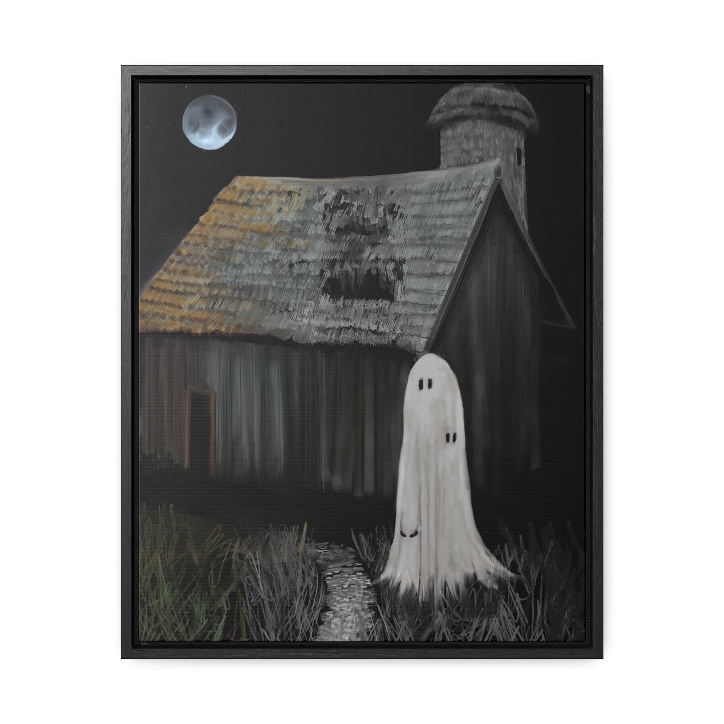 Haunted Barn Gallery Canvas Wrap, Vertical Frame