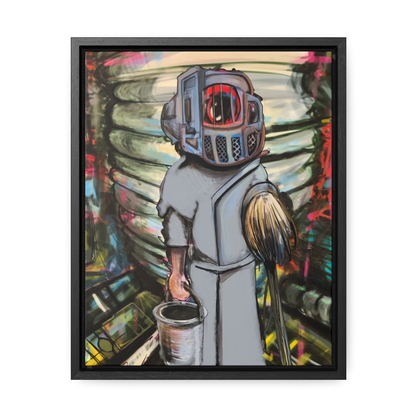 Space Janitor Framed Gallery Canvas Wrap