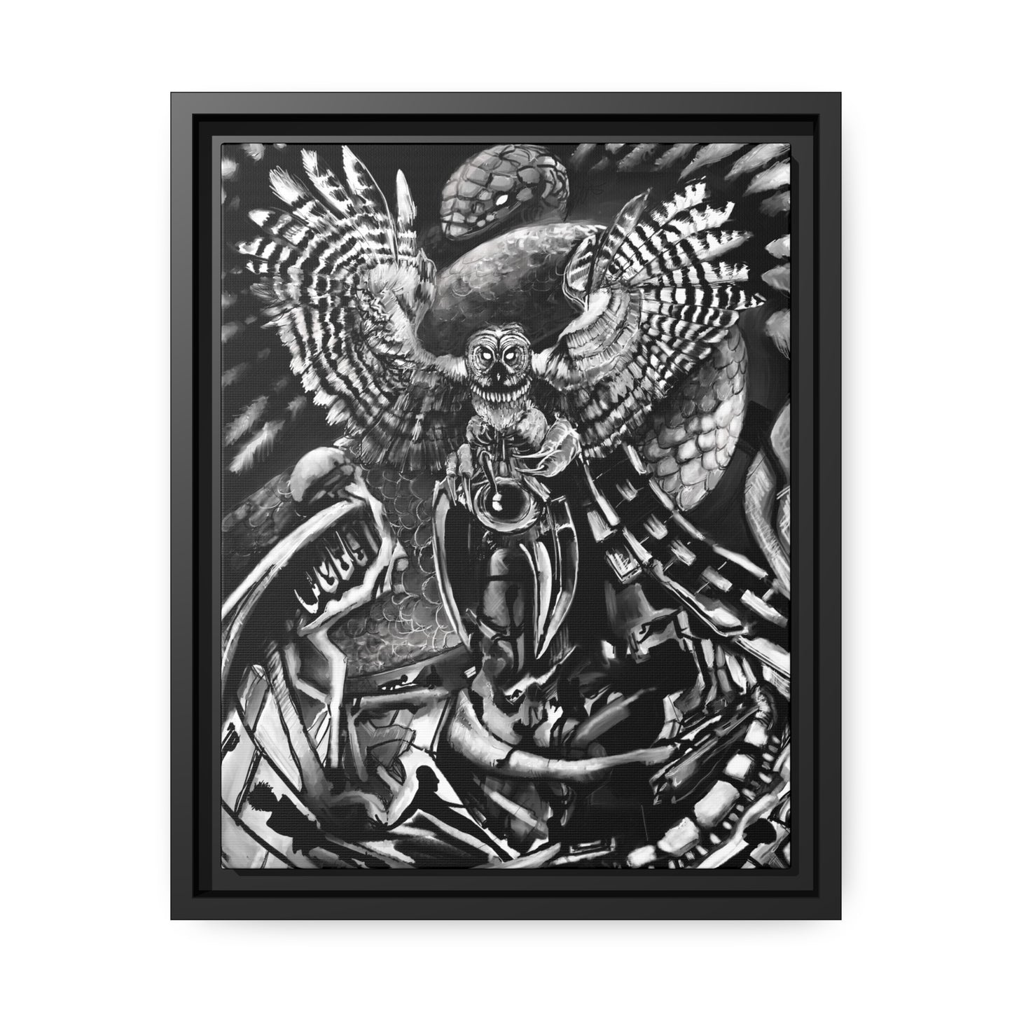 Shadows in a Dreamscape Matte Canvas, Black Frame
