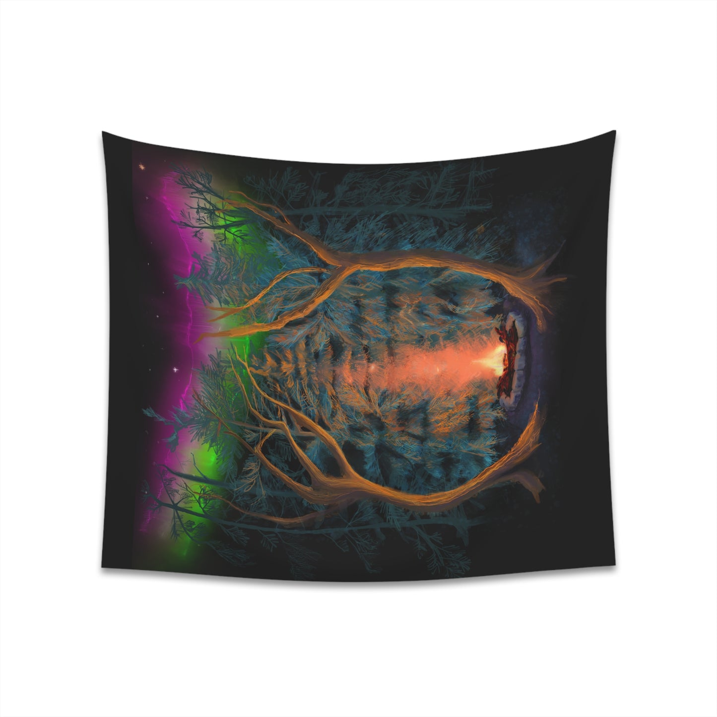 Northwoods Campfire Wall Tapestry