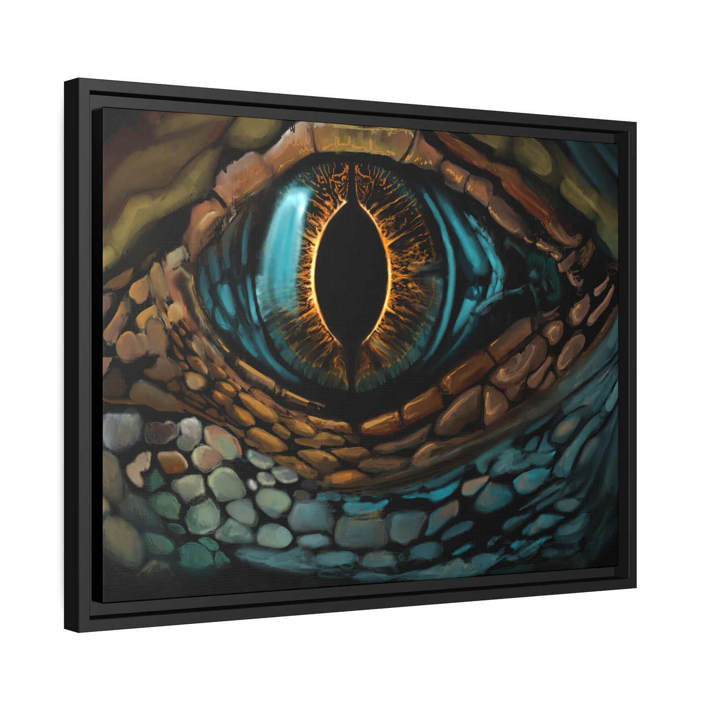 Ancient Eye Matte Canvas, Black Frame