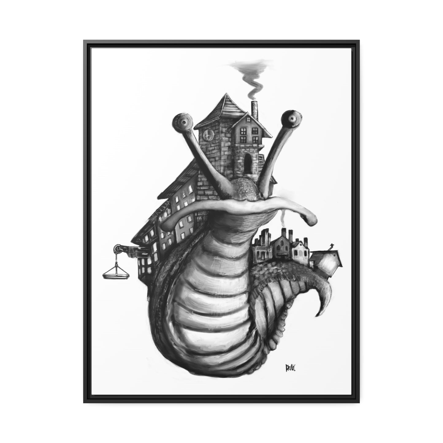 City Slug Matte Canvas, Black Frame