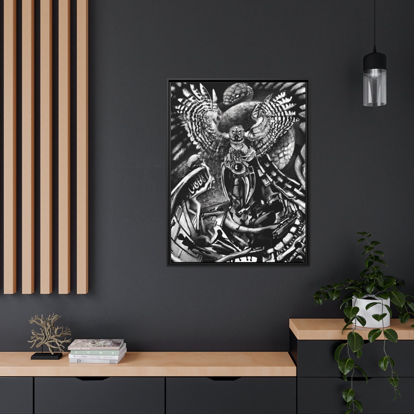 Shadows in a Dreamscape Matte Canvas, Black Frame