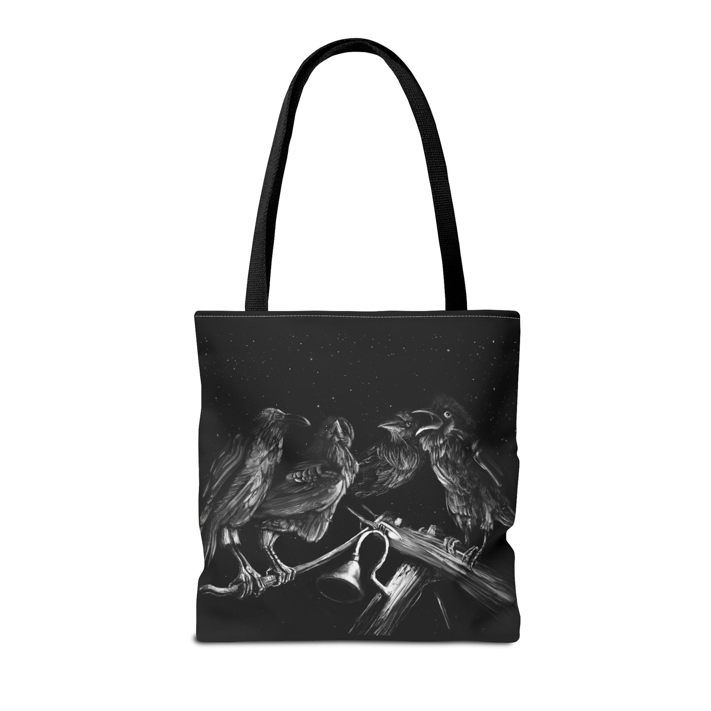 Ravens Muse at the Stars Tote Bag