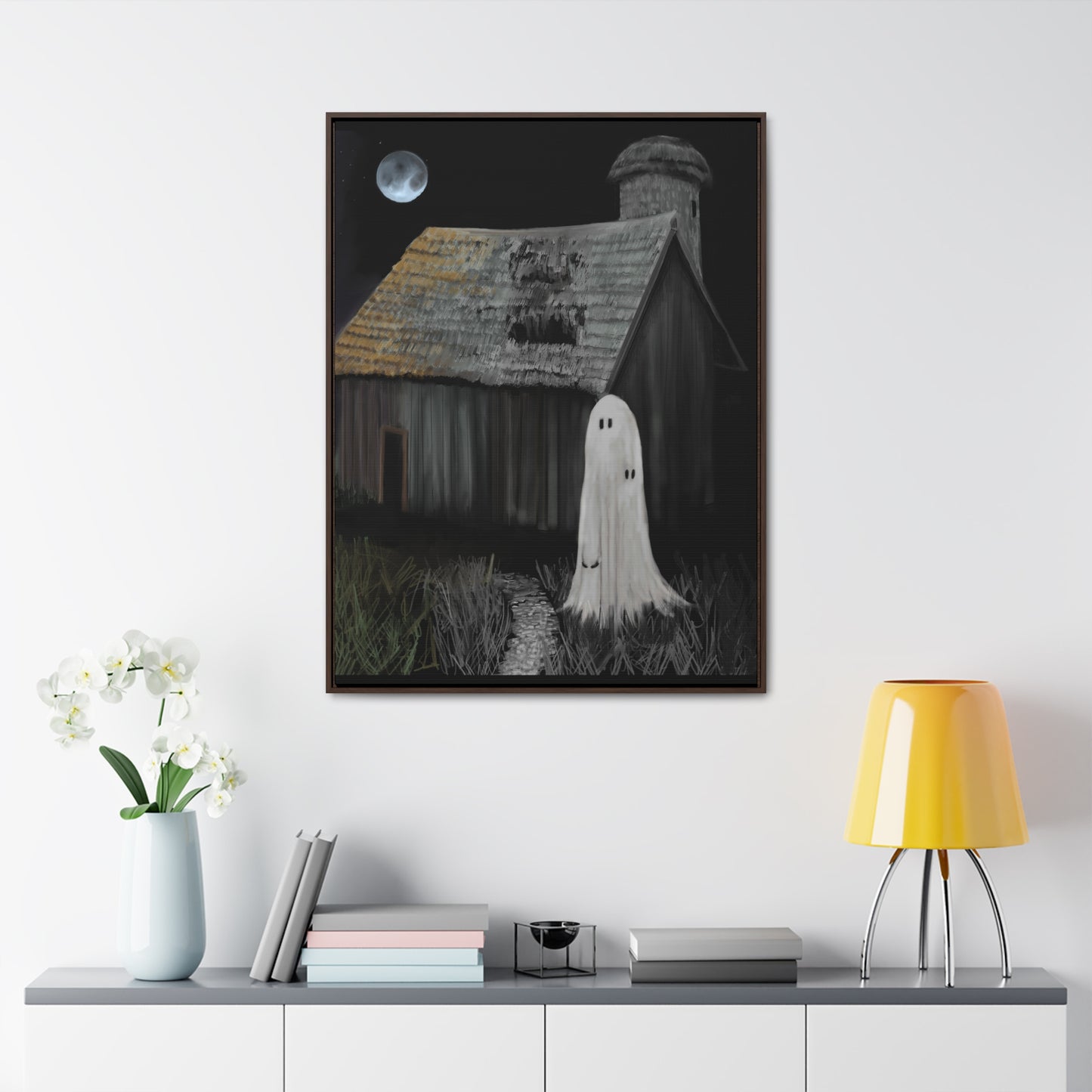 Haunted Barn Gallery Canvas Wrap, Vertical Frame