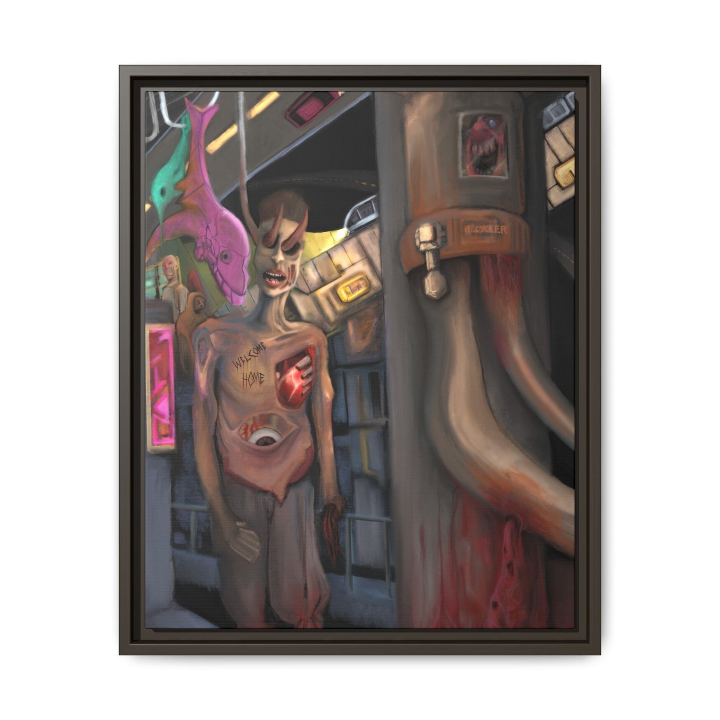 Welcome Home Matte Canvas, Framed (Multi-color)