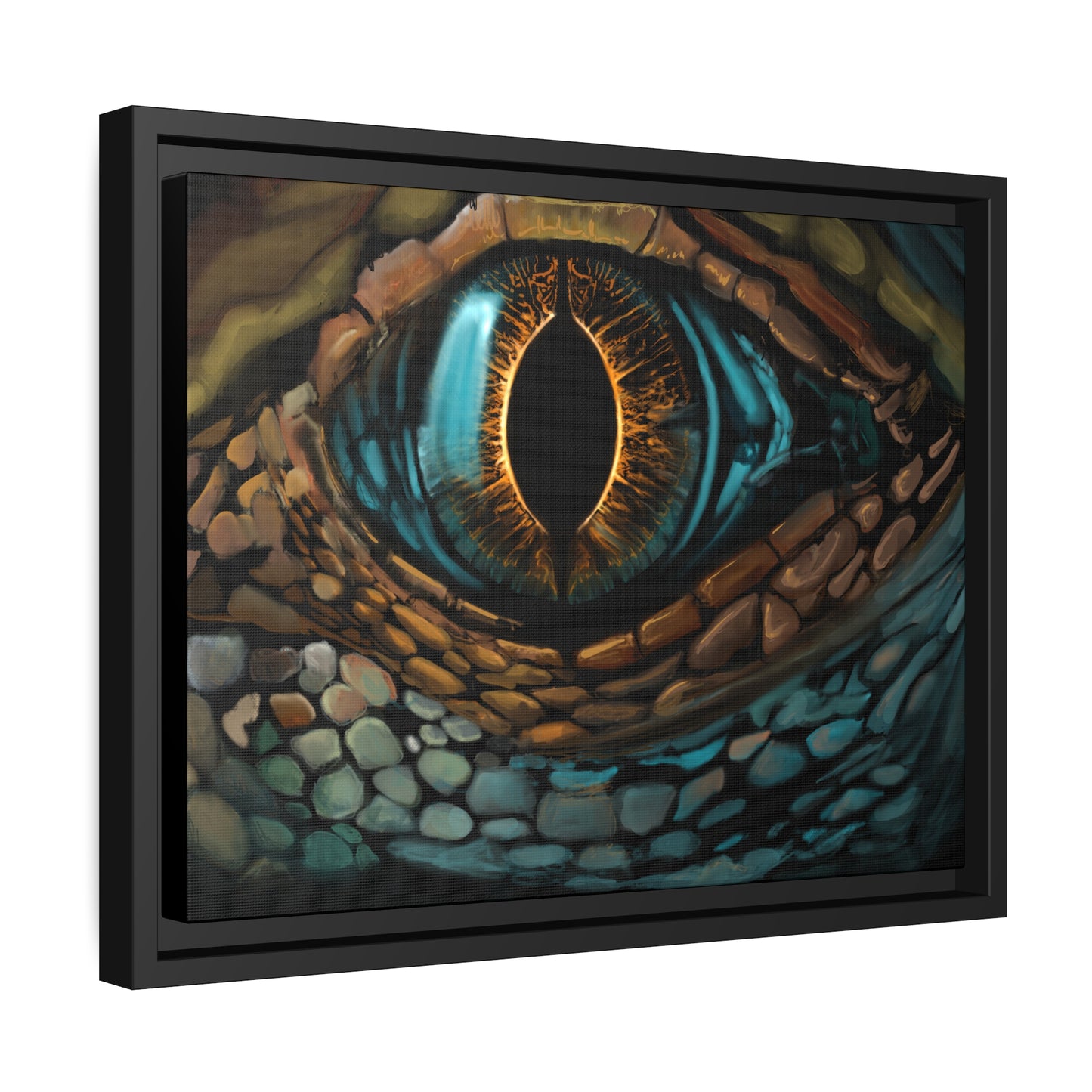 Ancient Eye Matte Canvas, Black Frame