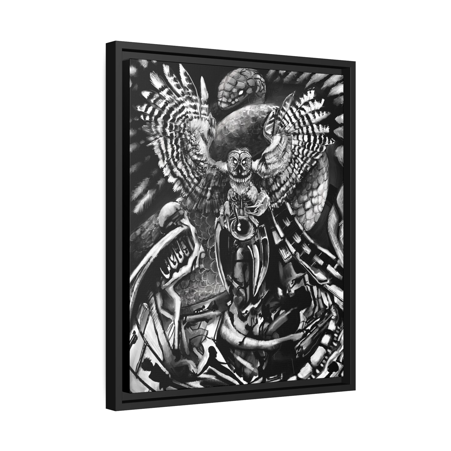 Shadows in a Dreamscape Matte Canvas, Black Frame