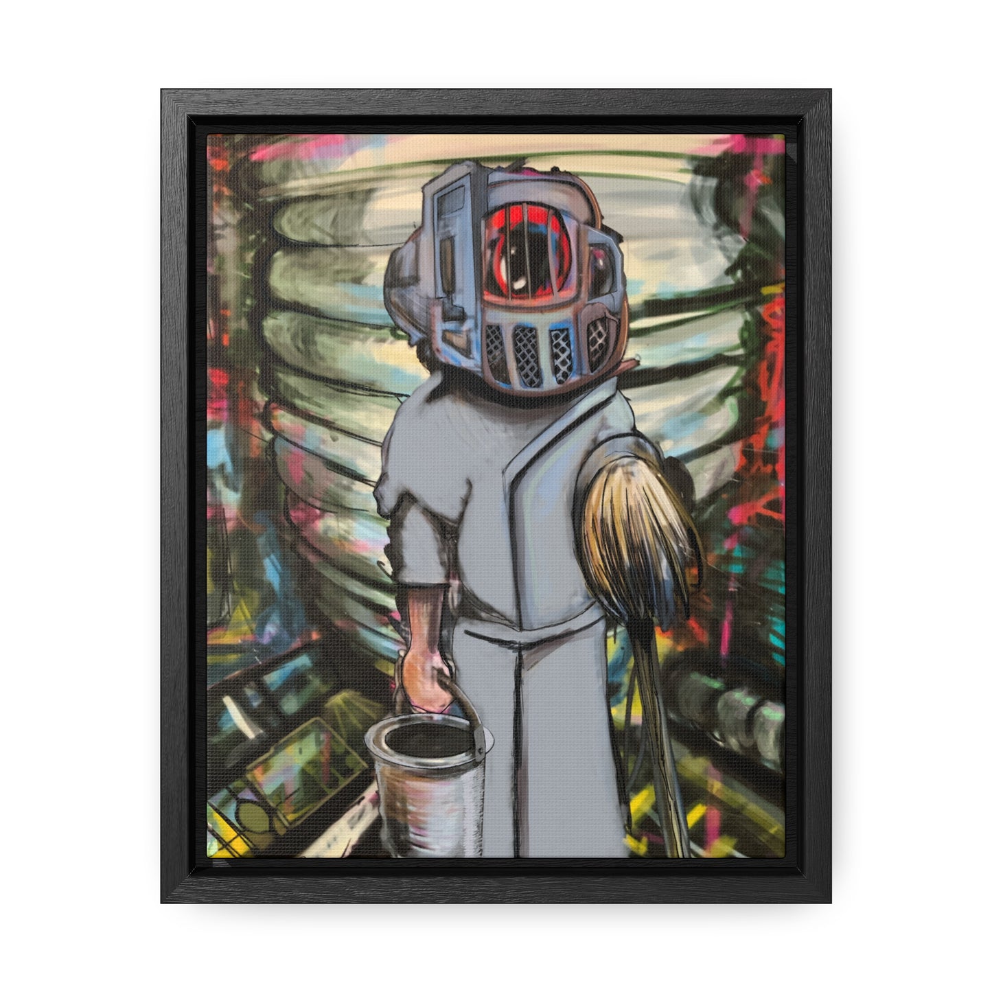 Space Janitor Framed Gallery Canvas Wrap