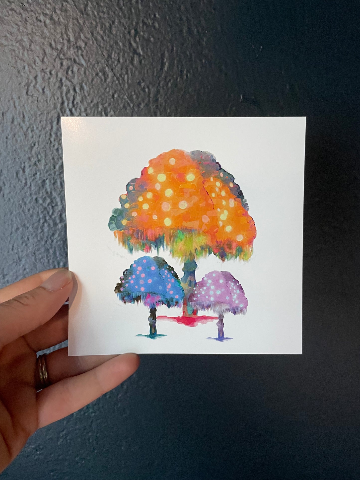 5x5 Holographic Ghost Fungi Mushroom Prints