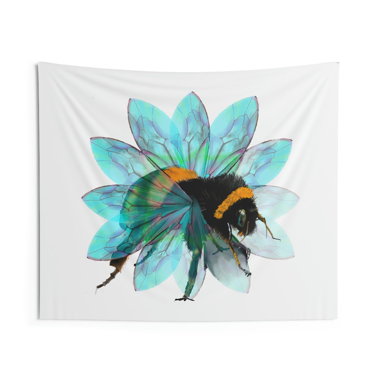 Bee in the Flower Indoor Wall Tapestry